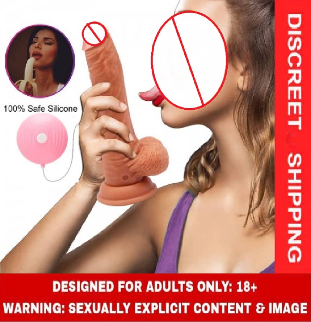 Vibrating Premium Dildo With Remote and Suction Cup For Women