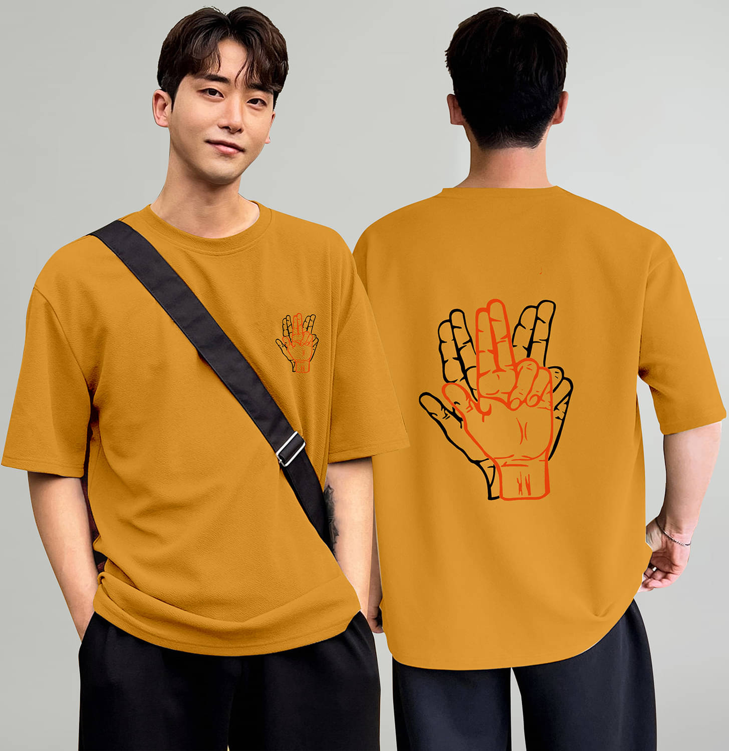 happy khajana Pack of 1 Polyester Oversized Fit Men's T-Shirt ( Yellow ) happy khajana Pack of 1 Polyester Oversized Fit Men's T-Shirt ( Yellow )