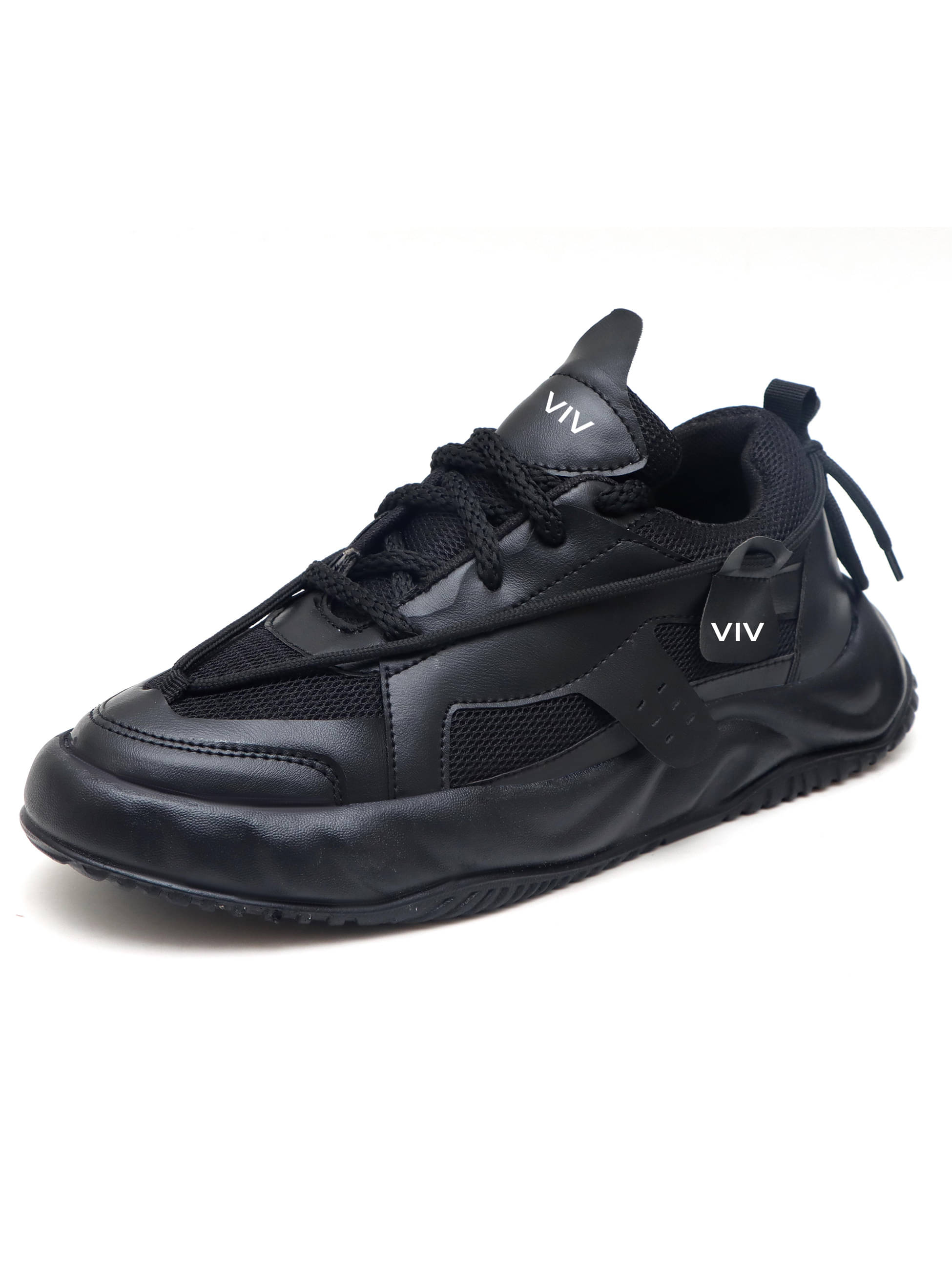 viv CASUAL BLACK SHOE Black Men's Lifestyle Shoes viv CASUAL BLACK SHOE Black Men's Lifestyle Shoes