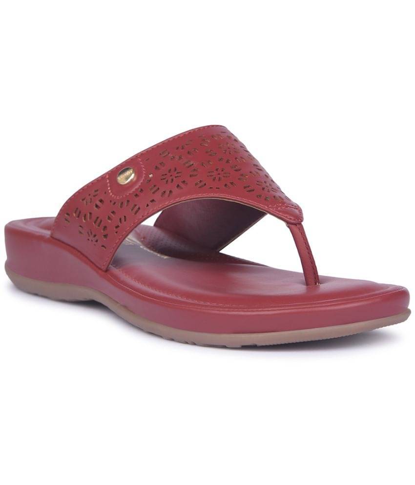 Bata Comfit Maroon Women's Flats     			Bata Comfit Maroon Women's Flats