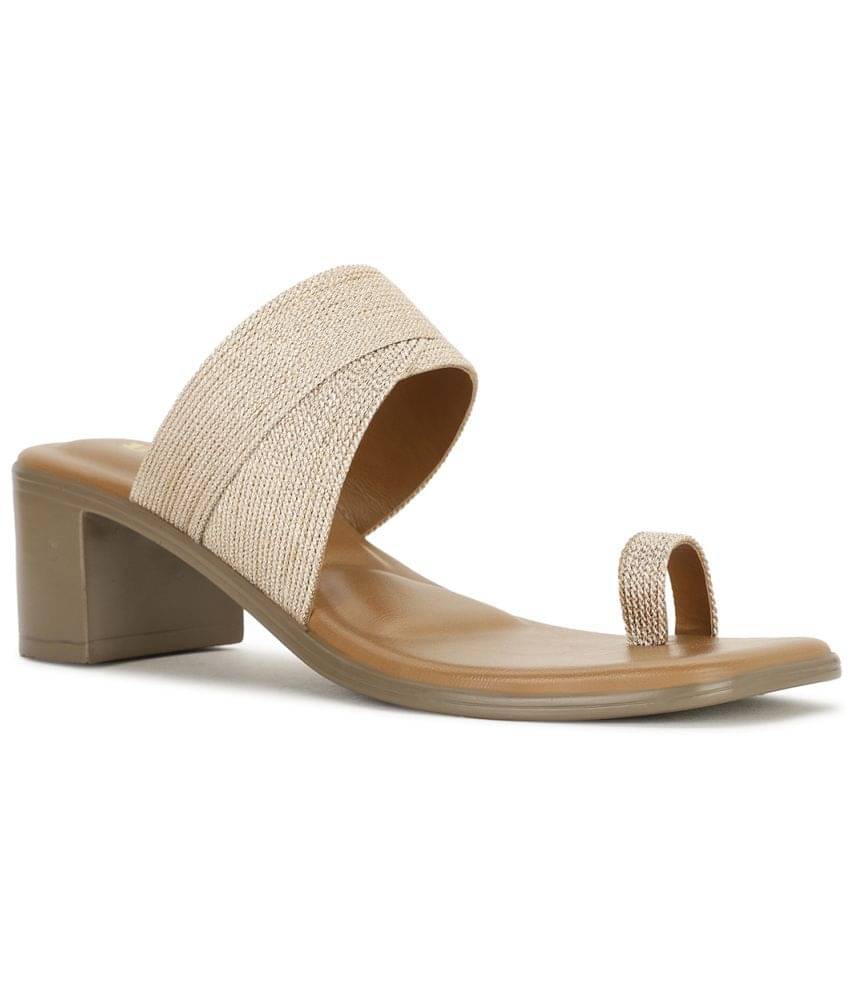     			Bata Gold Women's Slip On Heels