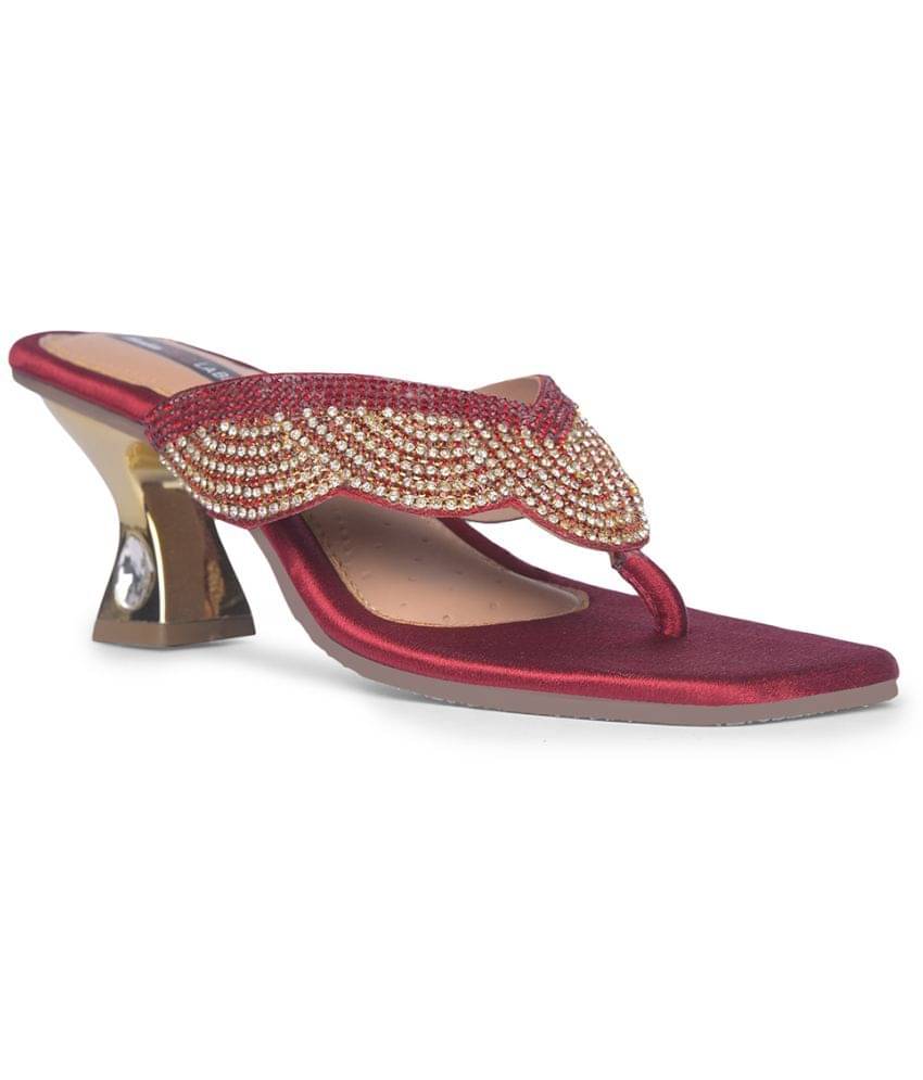 Bata Red Women's Slip On Heels Bata Red Women's Slip On Heels