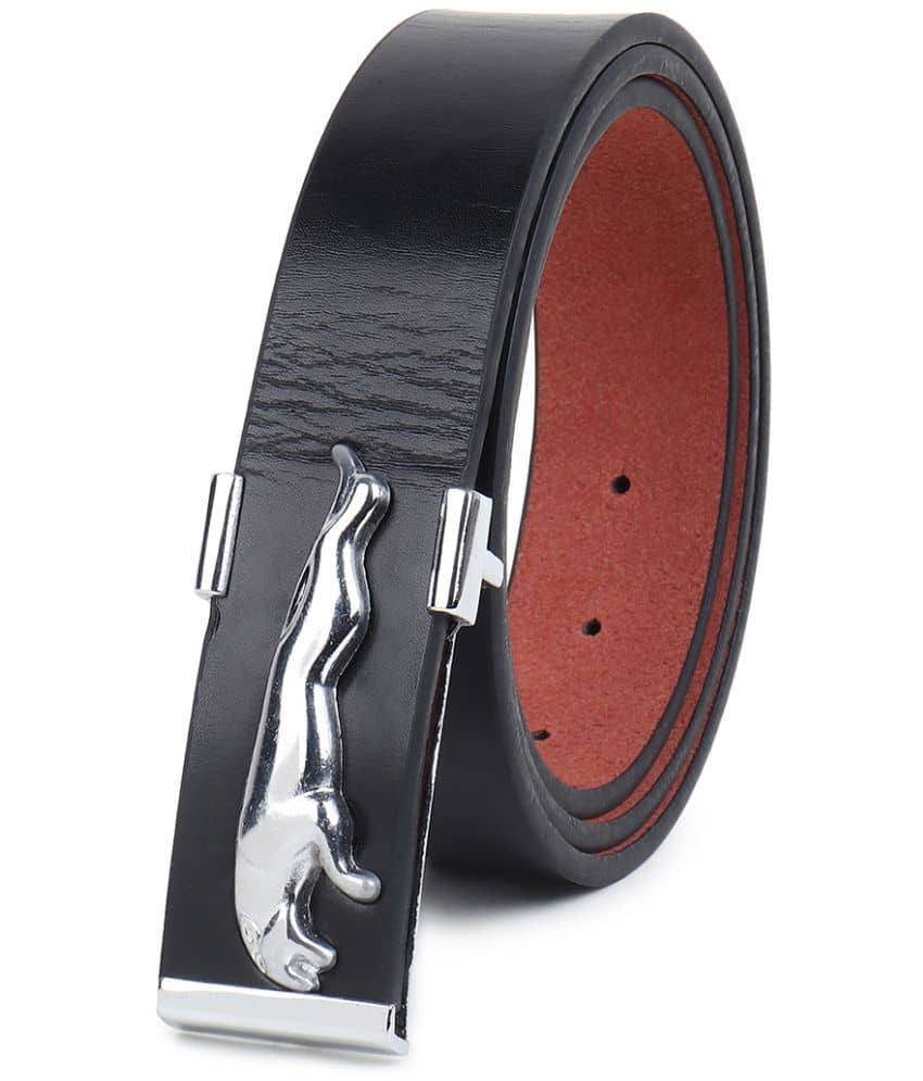 Loopa - Black Faux Leather Men's Casual Belt ( Pack of 1 )