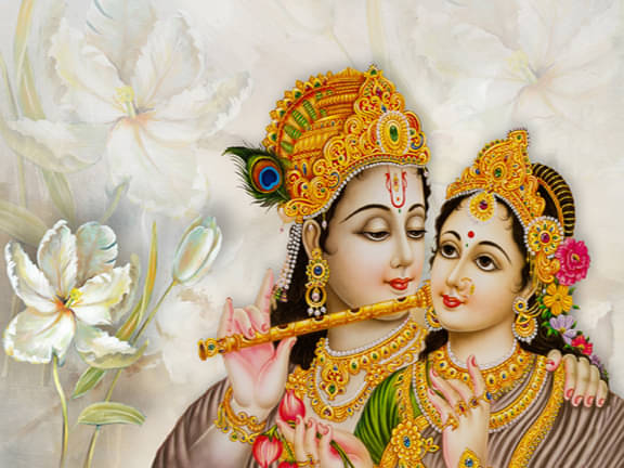     			Manas Radha Krishna Religious Wallpaper ( 60 X 90 ) cm (Pack of 1)