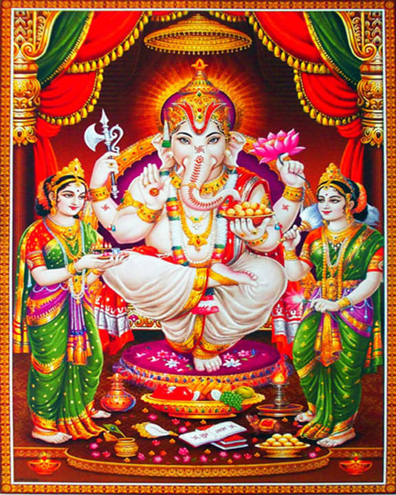 Manas Ganesha Religious Wallpaper ( 60 X 90 ) cm (Pack of 1)     			Manas Ganesha Religious Wallpaper ( 60 X 90 ) cm (Pack of 1)