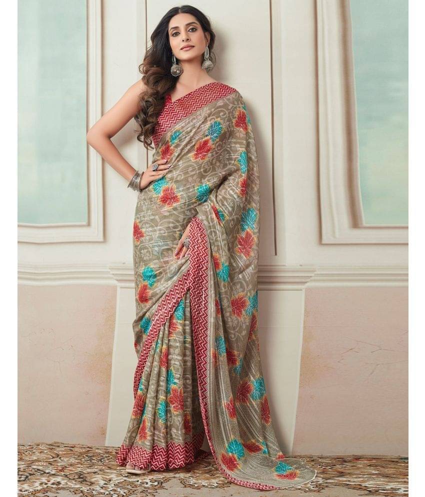 Nandini Creation Georgette Solid Saree With Unstitched Blouse Piece ( Multicolour ) Nandini Creation Georgette Solid Saree With Unstitched Blouse Piece ( Multicolour )