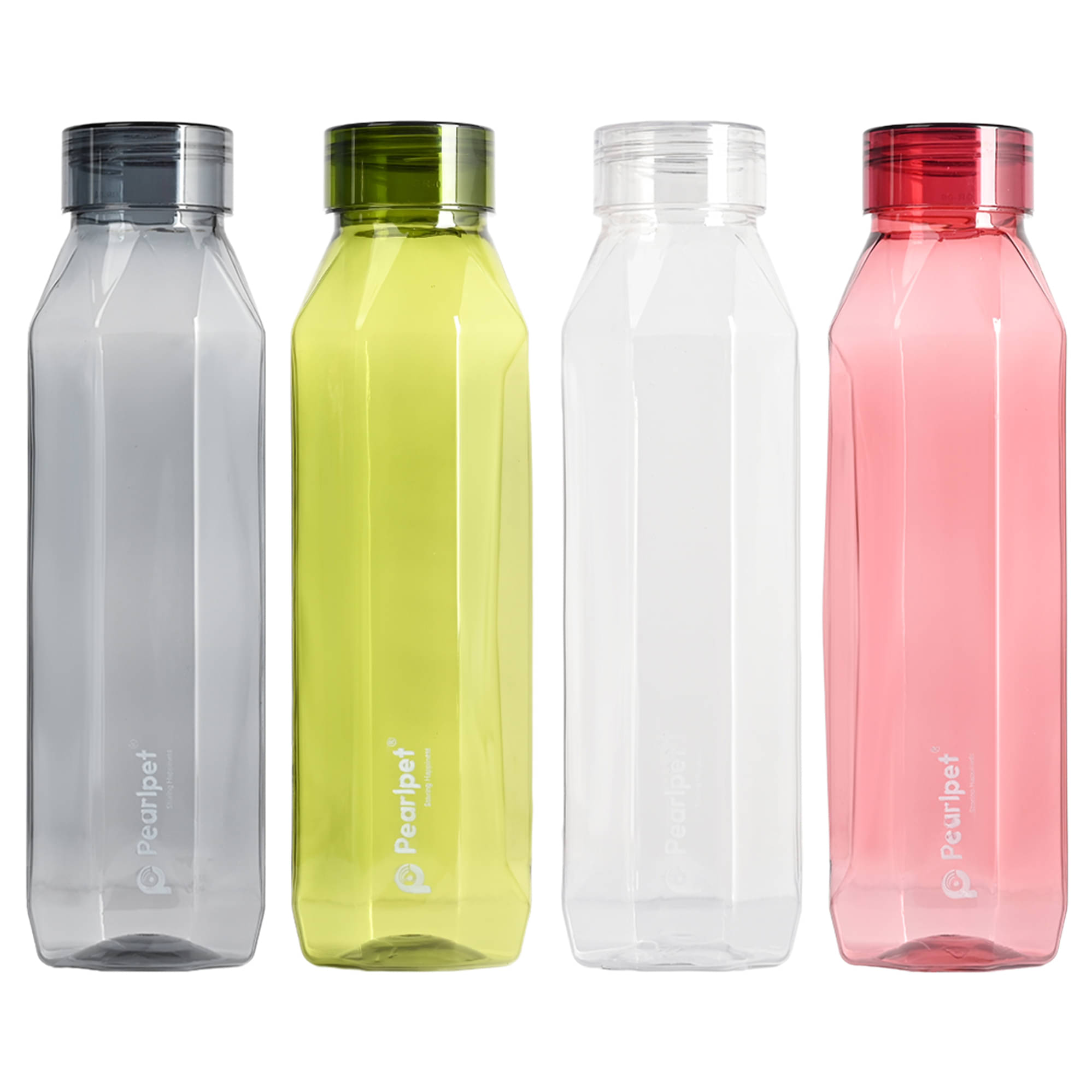 PearlPet Diamond-Assorted-1000ml-4pcs Multicolour Plastic Water Bottle 1000 mL ( Set of 4 ) PearlPet Diamond-Assorted-1000ml-4pcs Multicolour Plastic Water Bottle 1000 mL ( Set of 4 )