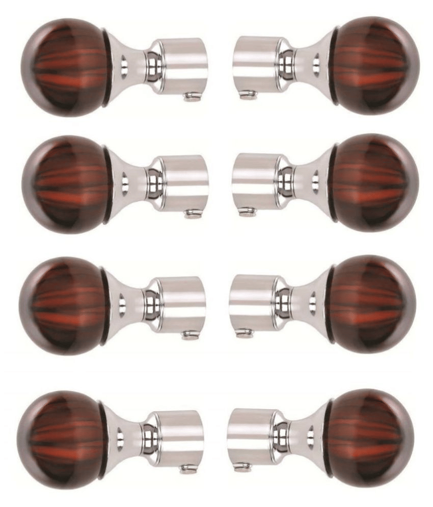 taj hardware gallery Brown Stainless Steel Single Rod Bracket ( Pack of 4 ) taj hardware gallery Brown Stainless Steel Single Rod Bracket ( Pack of 4 )