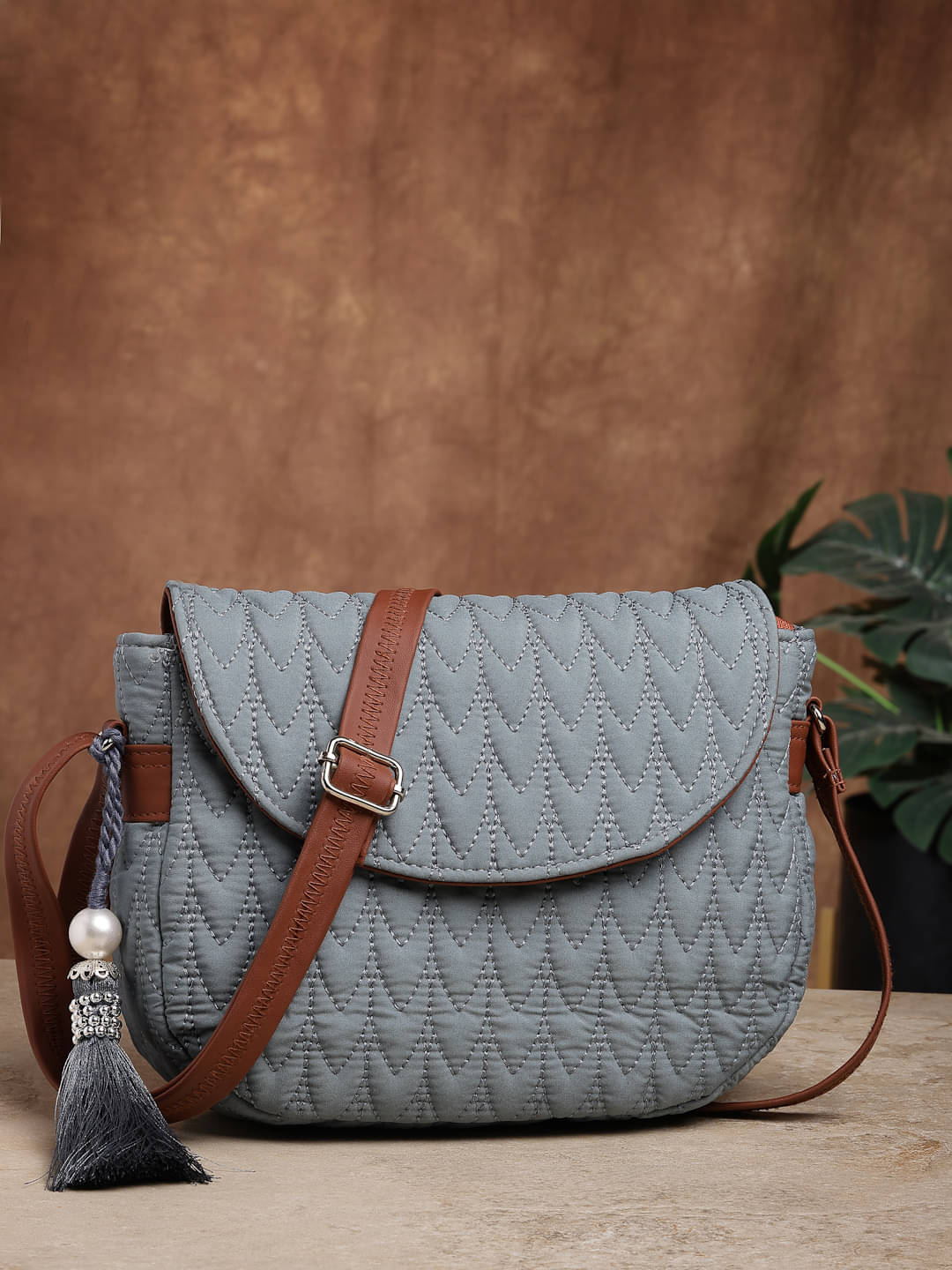     			Anekaant Sling Bag Polyster Set of 1 ( Teal )