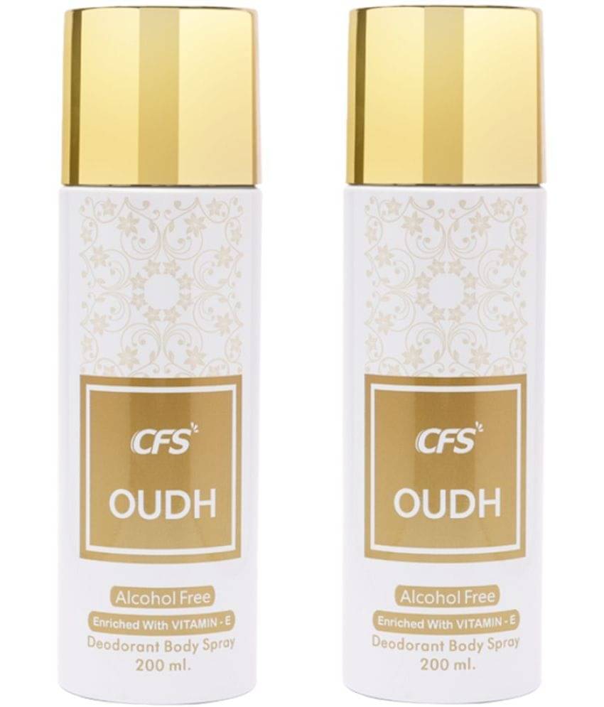    			CFS  Oudh White  Body Spray for Unisex 400 ml ( Pack of 2 )