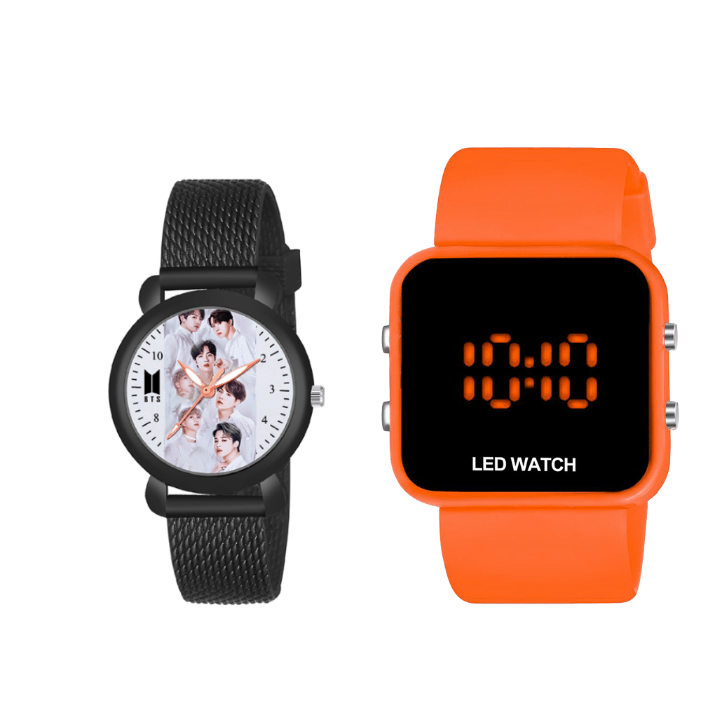 DECLASSE Black Dial Analog-Digital Boys Watch ( Pack Of 2 ) DECLASSE Black Dial Analog-Digital Boys Watch ( Pack Of 2 )