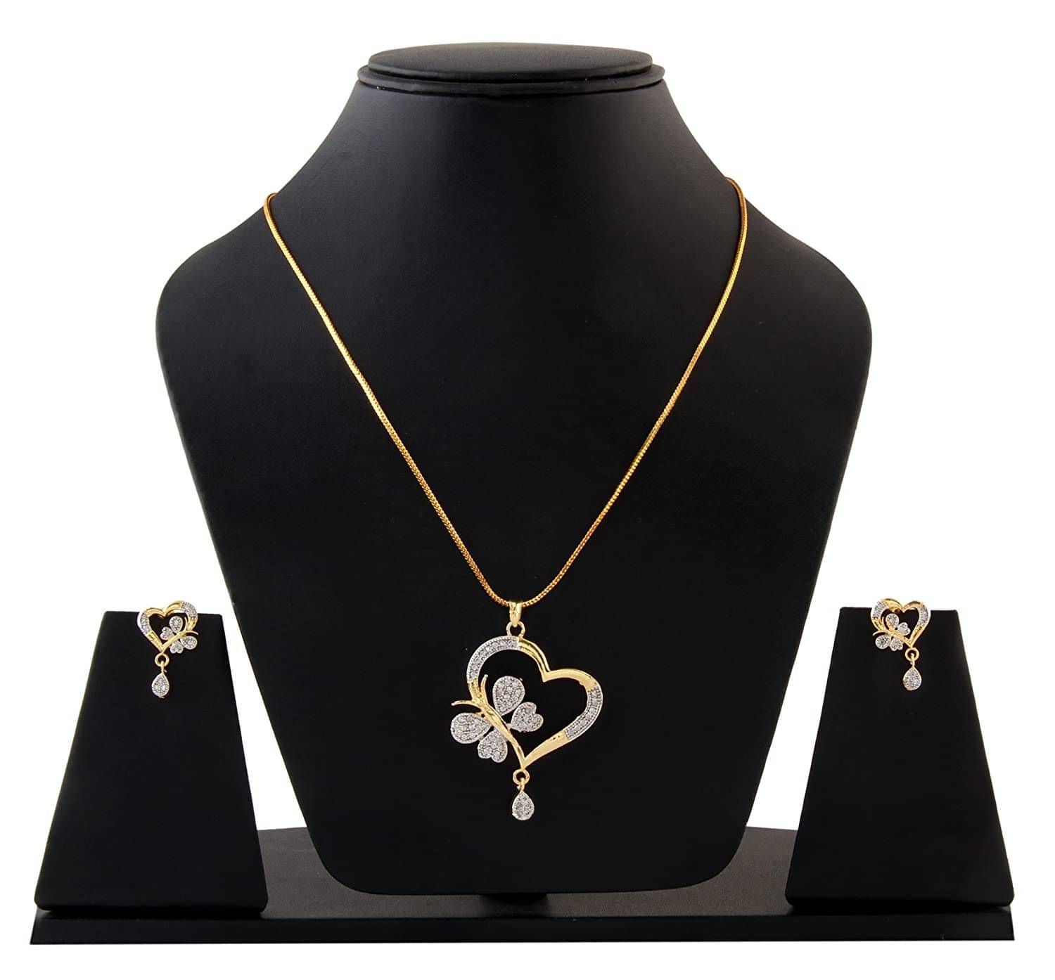Sunhari Jewels Golden Pendant set ( Pack of 1 ) Sunhari Jewels Golden Pendant set ( Pack of 1 )