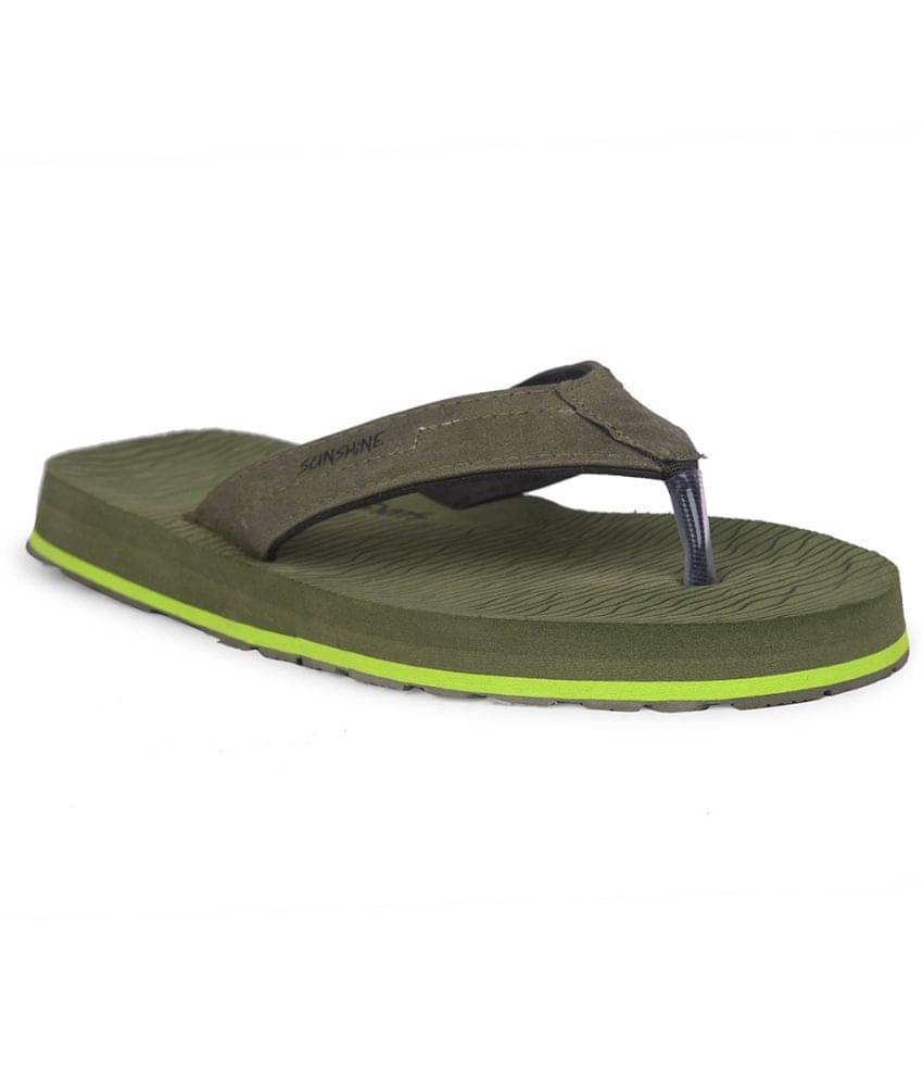     			Sunshine Olive Men's Thong Flip Flop