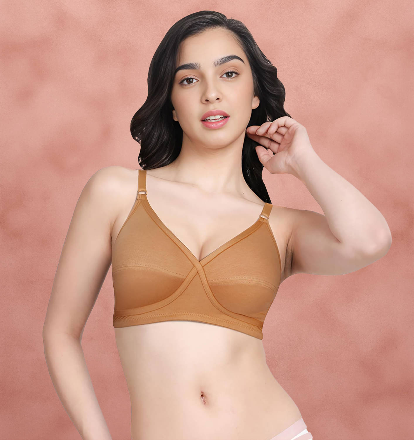 Susie Cotton Non Padded Women's Everyday Bra ( Beige ) LB004-Fenugreek     			Susie Cotton Non Padded Women's Everyday Bra ( Beige ) LB004-Fenugreek