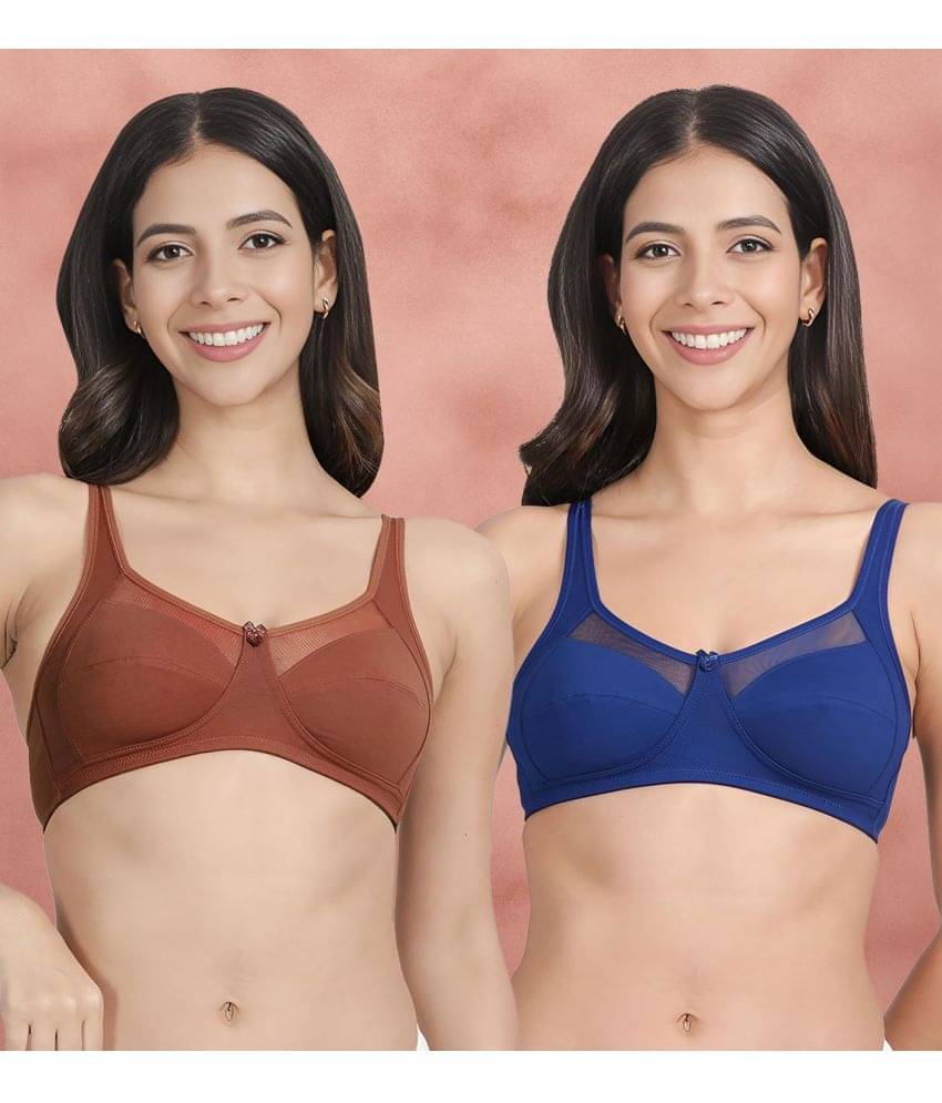 Susie Pack of 2 Mesh Non Padded Women's Everyday Bra ( Multicolor ) susi-c2b-1982 Susie Pack of 2 Mesh Non Padded Women's Everyday Bra ( Multicolor ) susi-c2b-1982