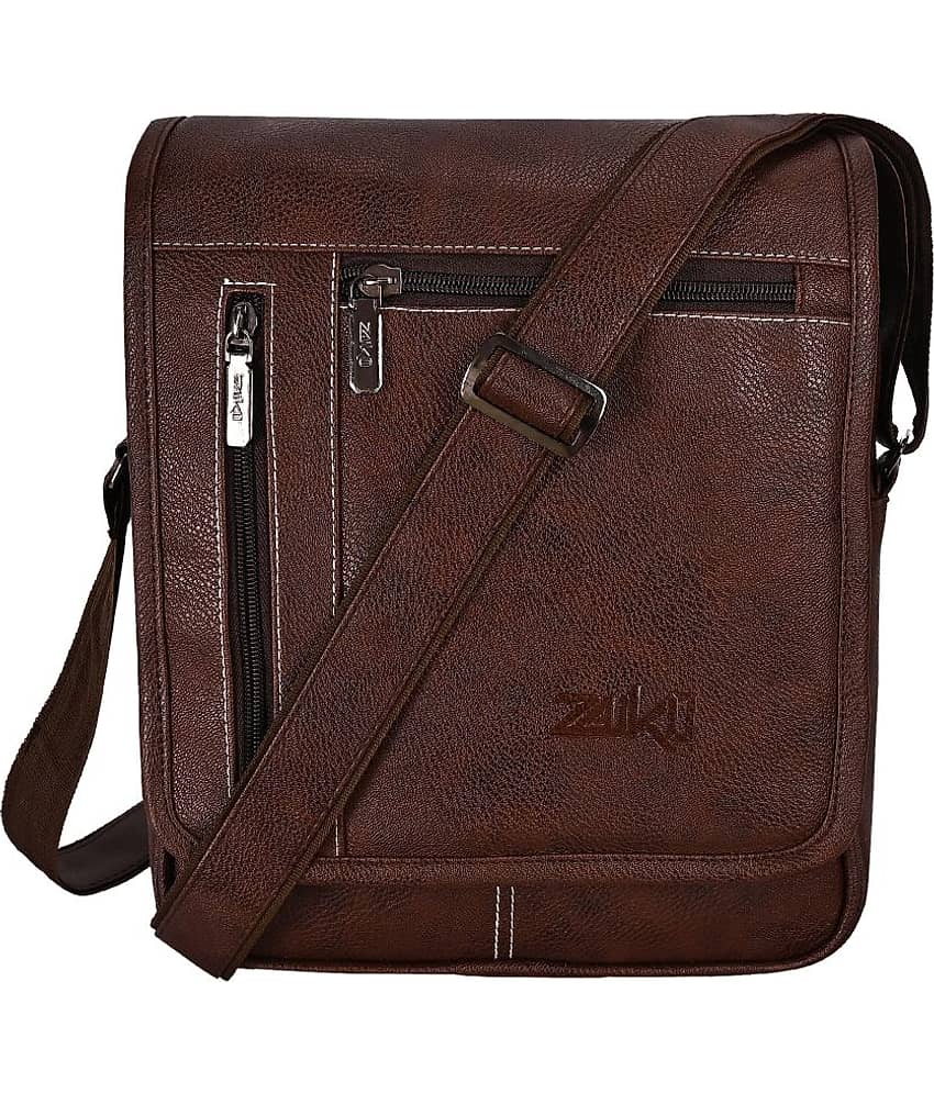 ZAIKO BAGS Brown Solid Messenger Bag - Handbags | Buy online on ZillyBuy