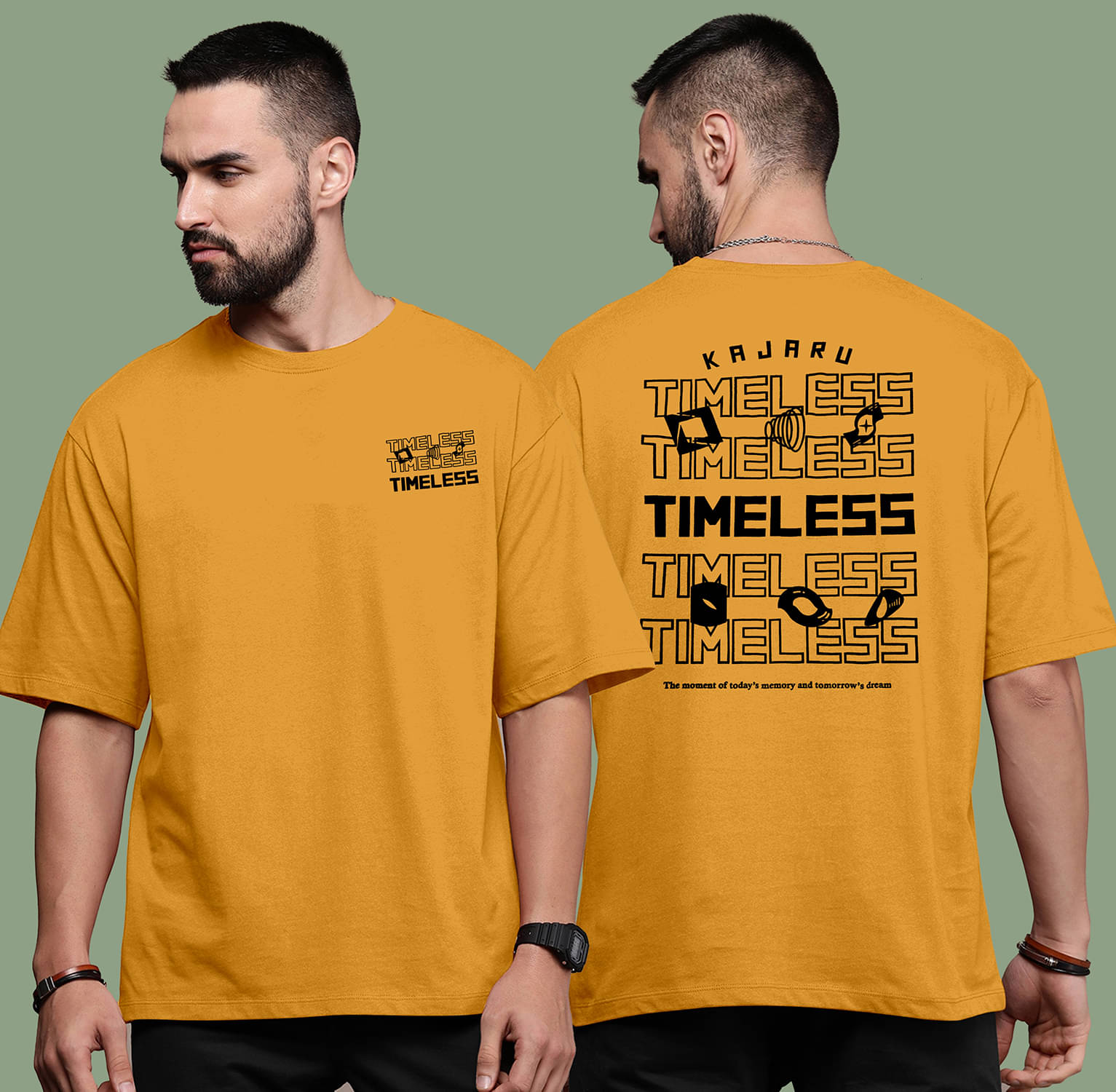     			happy khajana Pack of 1 Polyester Oversized Fit Men's T-Shirt ( Yellow )
