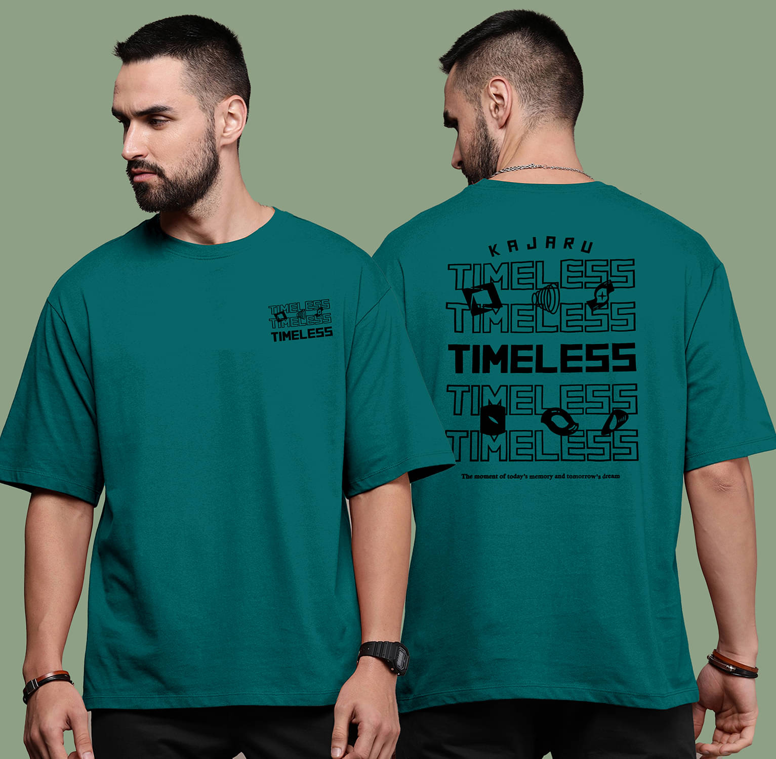 happy khajana Pack of 1 Polyester Oversized Fit Men's T-Shirt ( Teal ) happy khajana Pack of 1 Polyester Oversized Fit Men's T-Shirt ( Teal )
