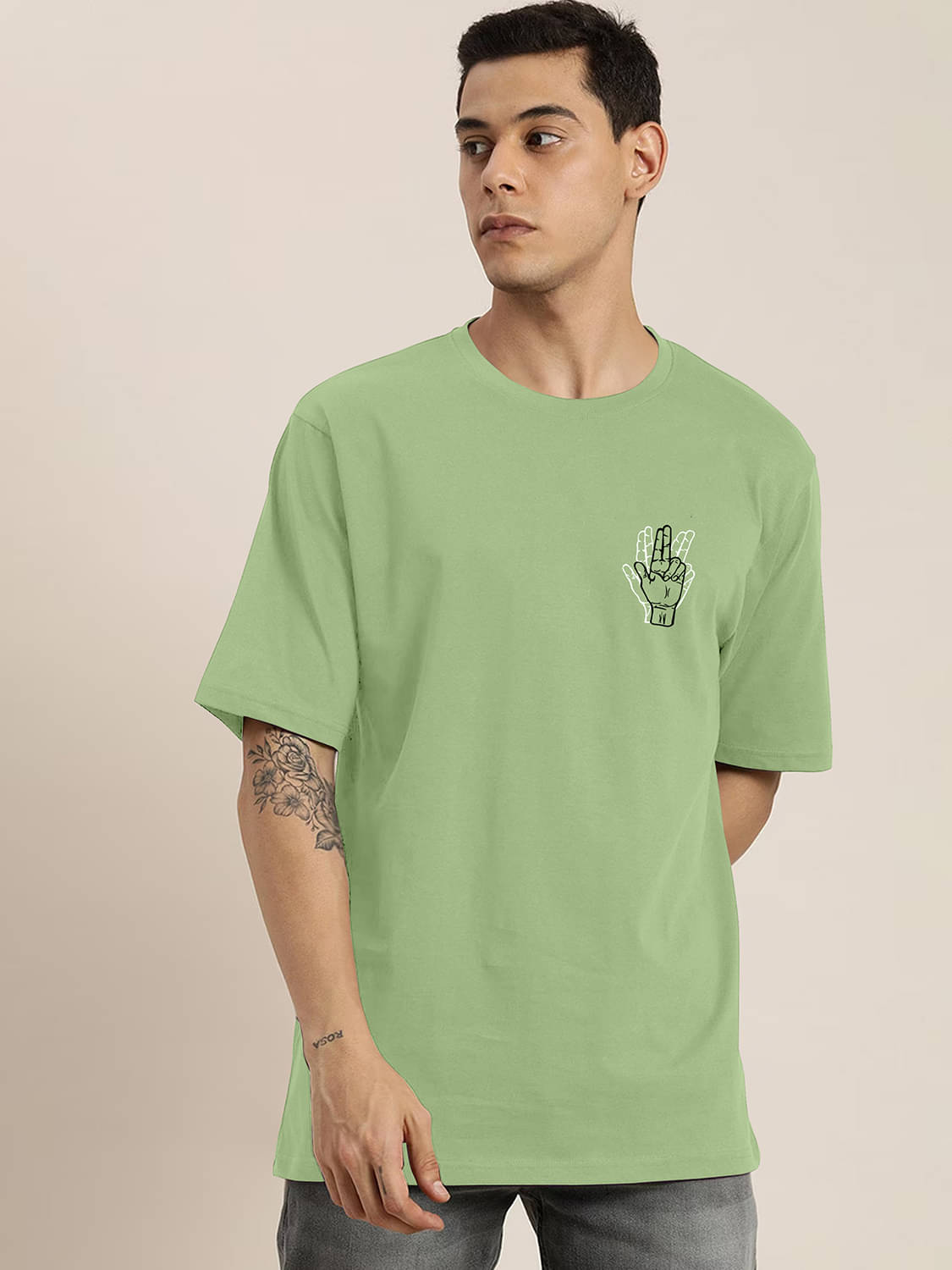 happy khajana Polyester Oversized Fit Solid Half Sleeves Men's T-Shirt - Green ( Pack of 1 ) happy khajana Polyester Oversized Fit Solid Half Sleeves Men's T-Shirt - Green ( Pack of 1 )