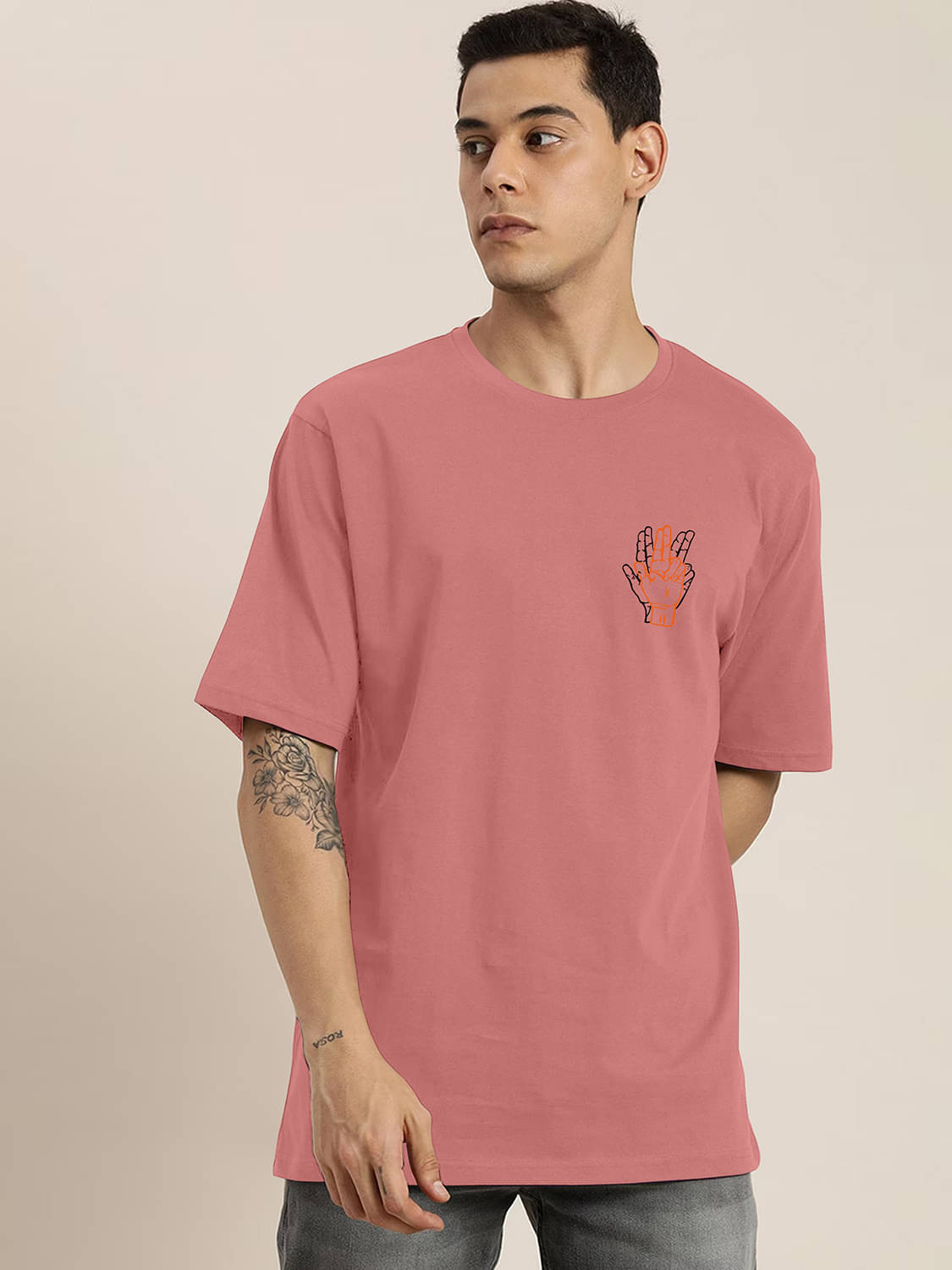 happy khajana Polyester Oversized Fit Solid Half Sleeves Men's T-Shirt - Pink ( Pack of 1 ) happy khajana Polyester Oversized Fit Solid Half Sleeves Men's T-Shirt - Pink ( Pack of 1 )
