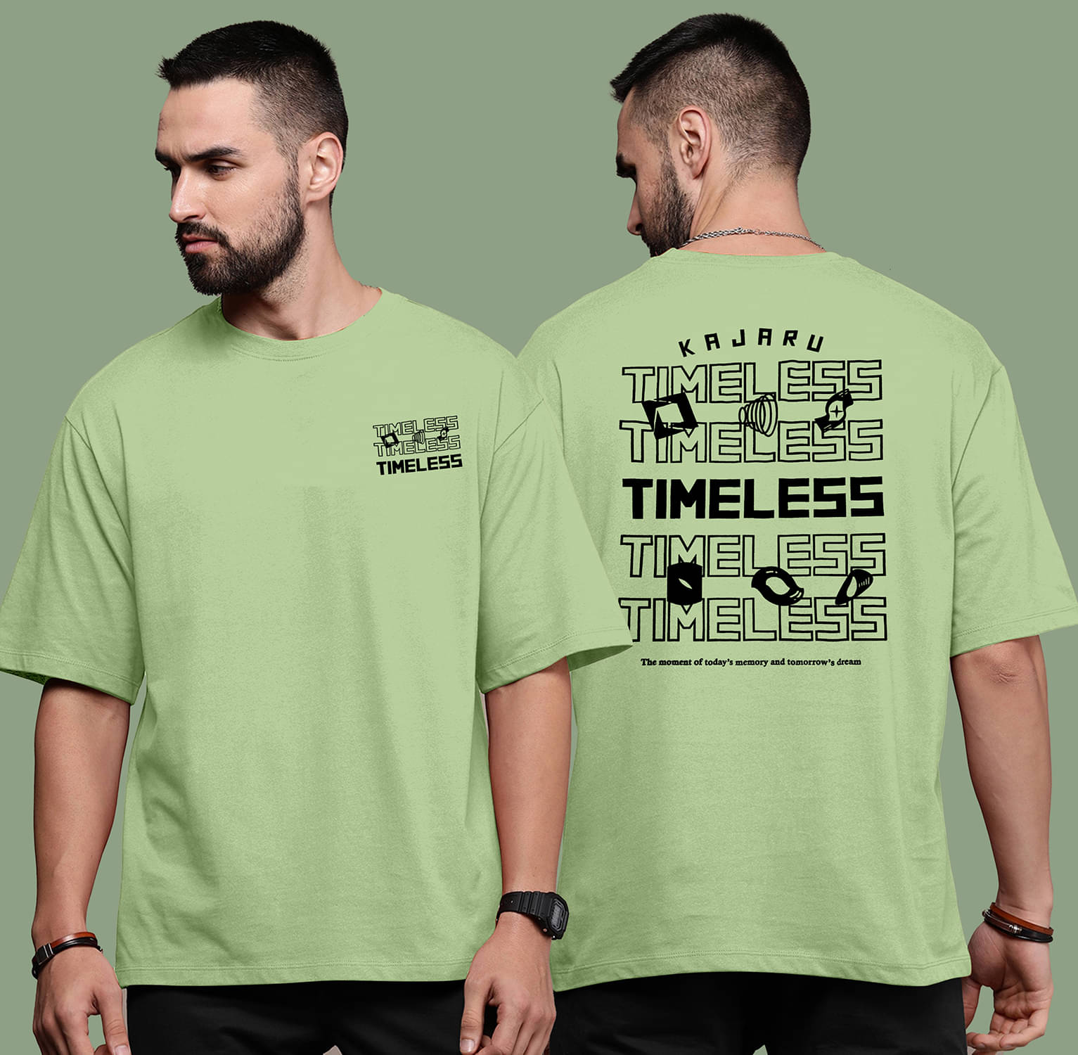     			happy khajana Pack of 1 Polyester Oversized Fit Men's T-Shirt ( Green )