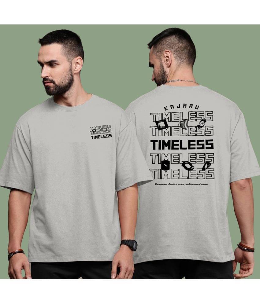     			happy khajana Pack of 1 Polyester Oversized Fit Men's T-Shirt ( Grey )