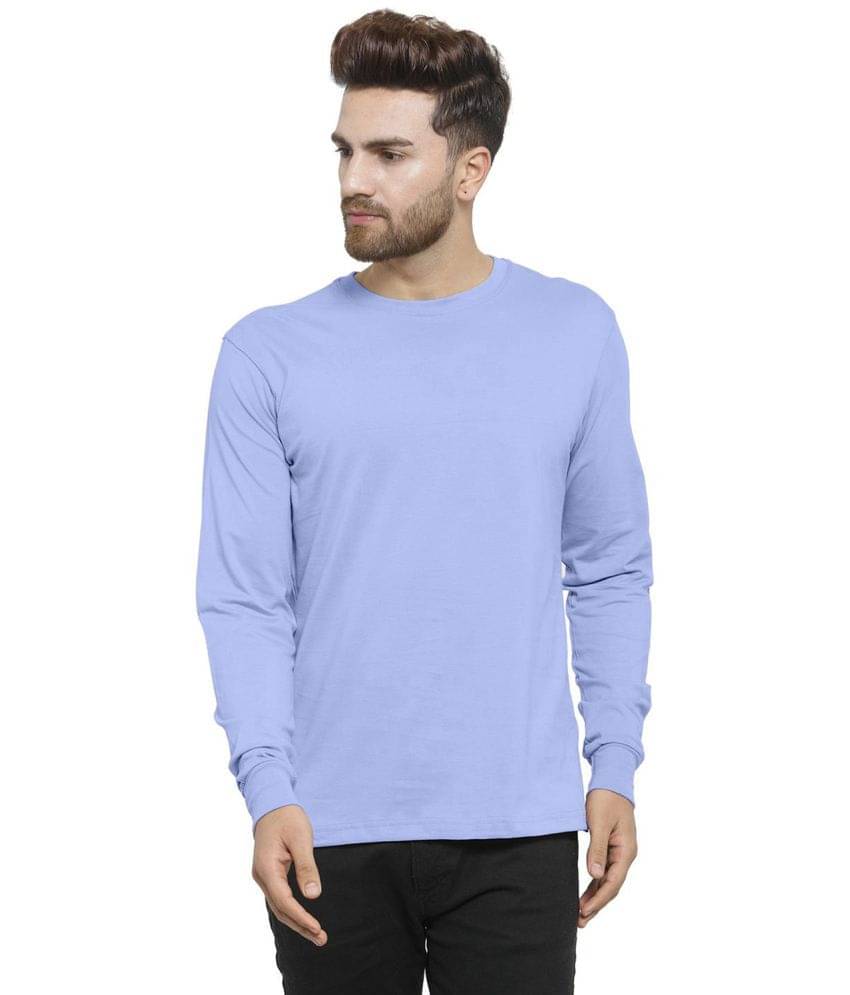 happy khajana Polyester Regular Fit Solid Full Sleeves Men's T-Shirt - blue ( Pack of 1 ) happy khajana Polyester Regular Fit Solid Full Sleeves Men's T-Shirt - blue ( Pack of 1 )