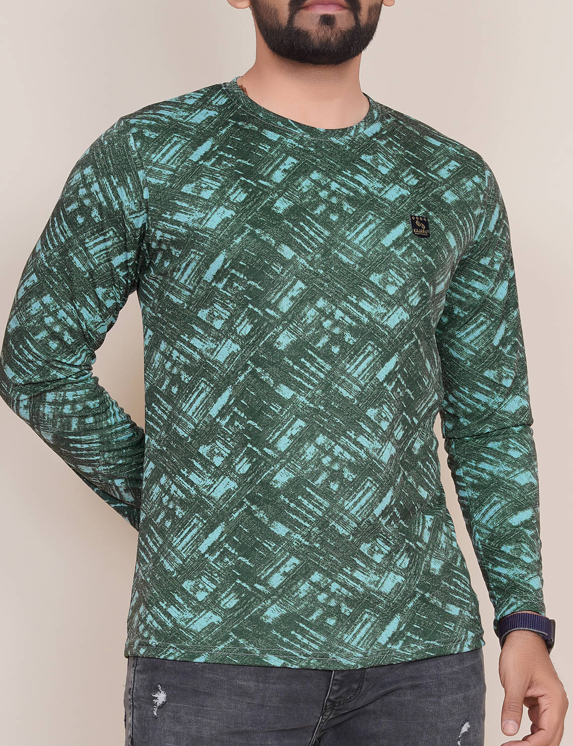 happy khajana Polyester Regular Fit Solid Full Sleeves Men's T-Shirt - Green ( Pack of 1 ) happy khajana Polyester Regular Fit Solid Full Sleeves Men's T-Shirt - Green ( Pack of 1 )