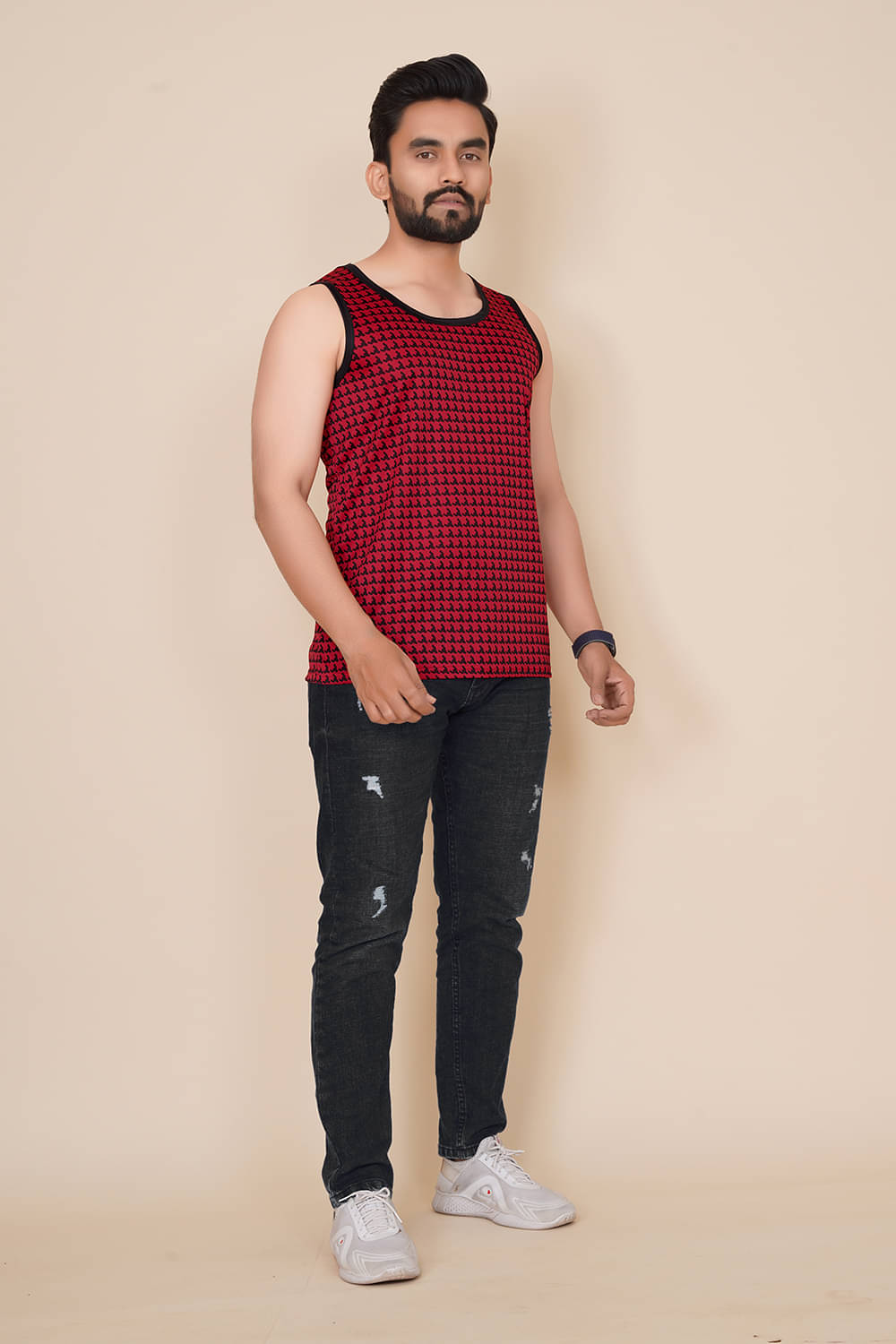 happy khajana Polyester Regular Fit Solid Sleeveless Men's T-Shirt - Red ( Pack of 1 ) happy khajana Polyester Regular Fit Solid Sleeveless Men's T-Shirt - Red ( Pack of 1 )