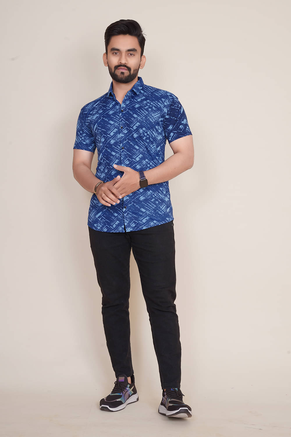 happy khajana Pack of 1 Polyester Regular Fit Men's T-Shirt ( Blue ) happy khajana Pack of 1 Polyester Regular Fit Men's T-Shirt ( Blue )