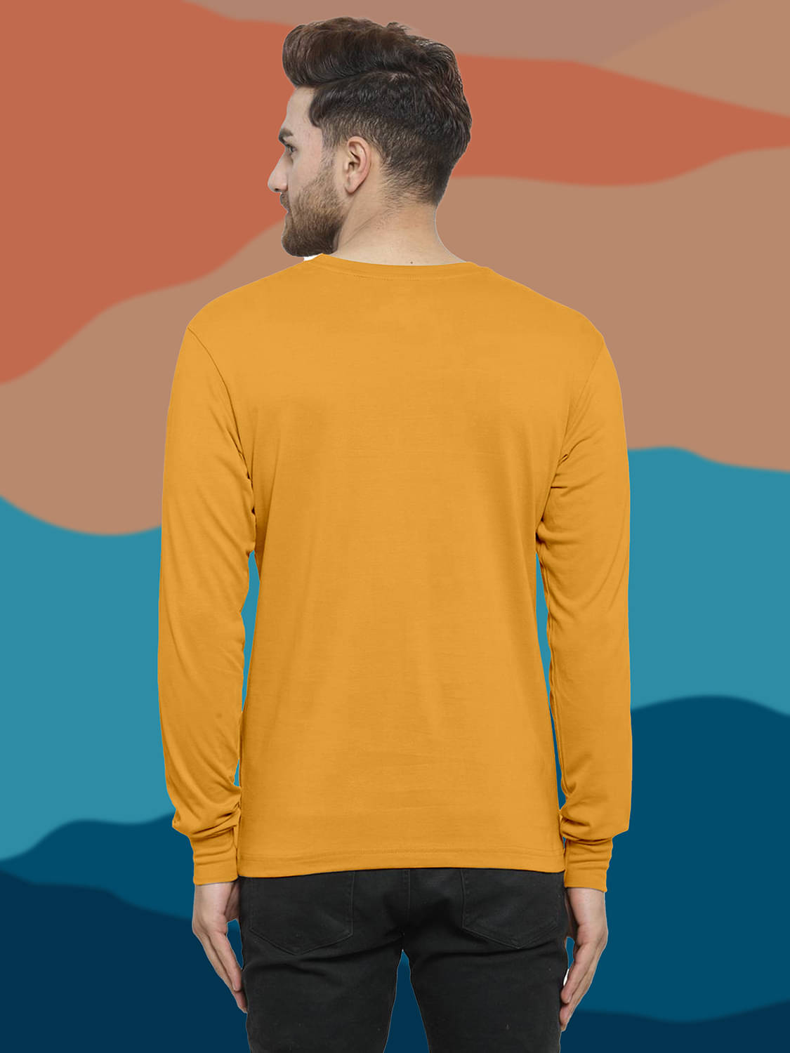 happy khajana Polyester Regular Fit Solid Full Sleeves Men's T-Shirt - Mustard ( Pack of 1 ) happy khajana Polyester Regular Fit Solid Full Sleeves Men's T-Shirt - Mustard ( Pack of 1 )