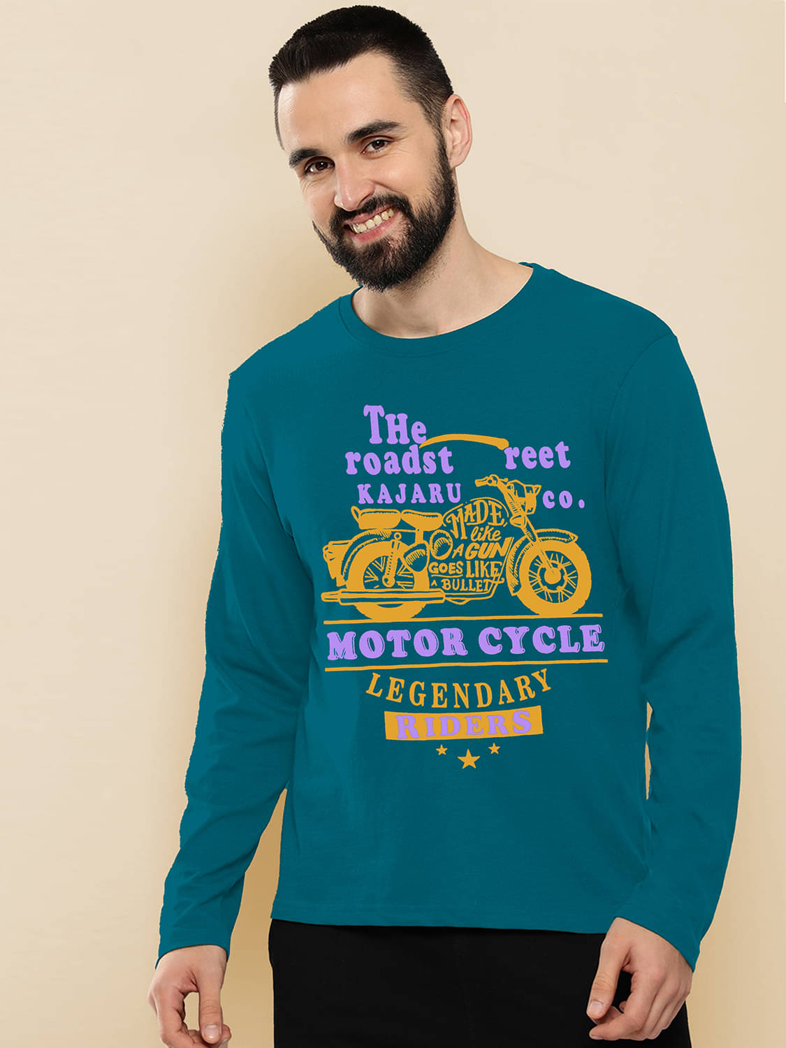 happy khajana Polyester Regular Fit Solid Full Sleeves Men's T-Shirt - Teal ( Pack of 1 ) happy khajana Polyester Regular Fit Solid Full Sleeves Men's T-Shirt - Teal ( Pack of 1 )