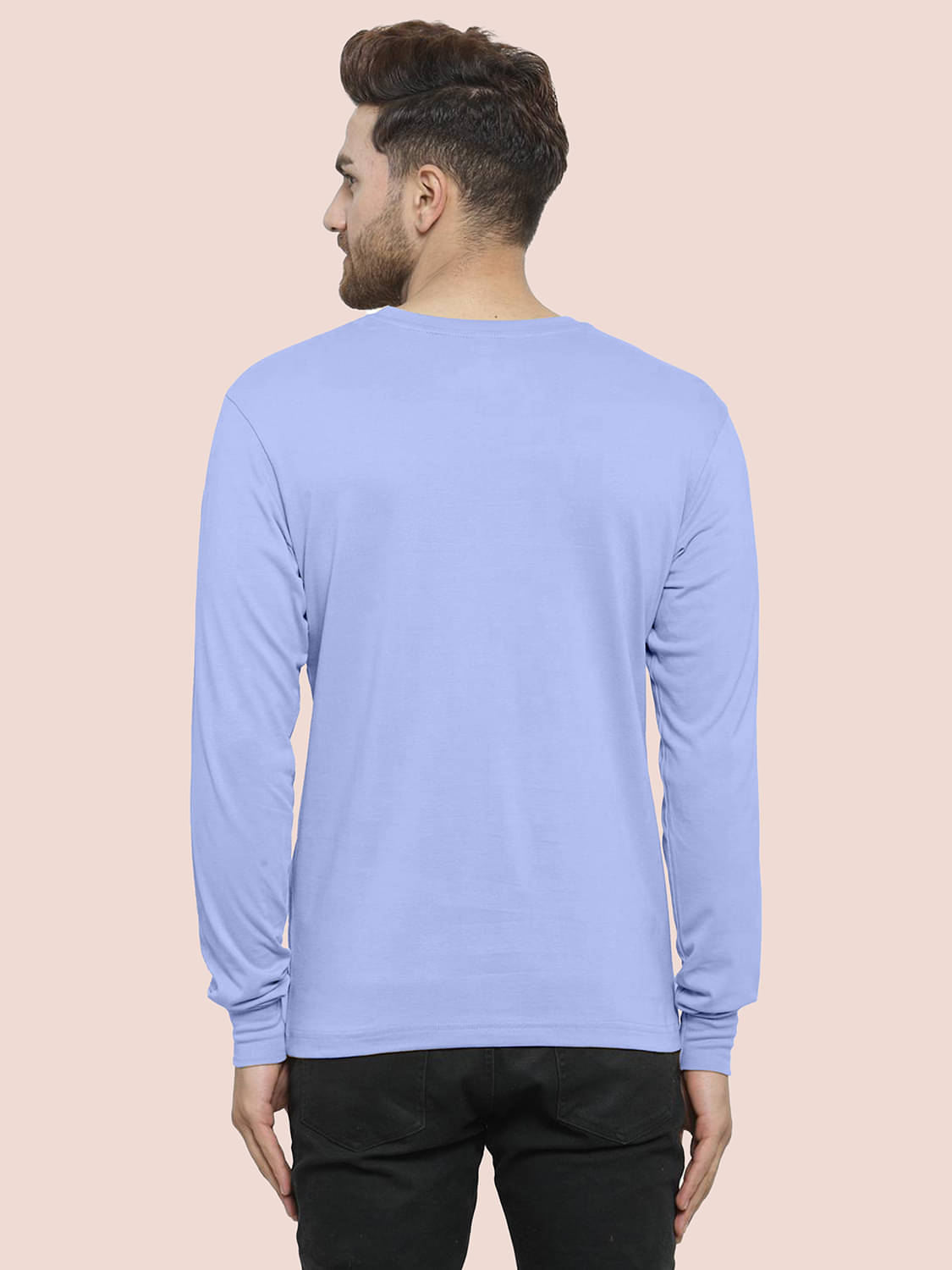 happy khajana Polyester Regular Fit Solid Full Sleeves Men's T-Shirt - Blue ( Pack of 1 ) happy khajana Polyester Regular Fit Solid Full Sleeves Men's T-Shirt - Blue ( Pack of 1 )