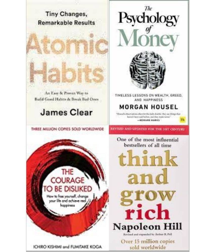     			Atomic Habits + The Psychology of Money + The Courage To Be Disliked + Think And Grow Rich