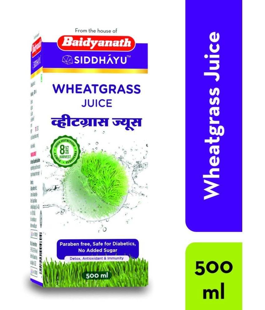Baidyanath Wheatgrass Juice - 500ml (Pack of2) | Natural Superfood Drink | Supports Detoxification & Immune System | Digestive System And Purify Blood Baidyanath Wheatgrass Juice - 500ml (Pack of2) | Natural Superfood Drink | Supports Detoxification & Immune System | Digestive System And Purify Blood