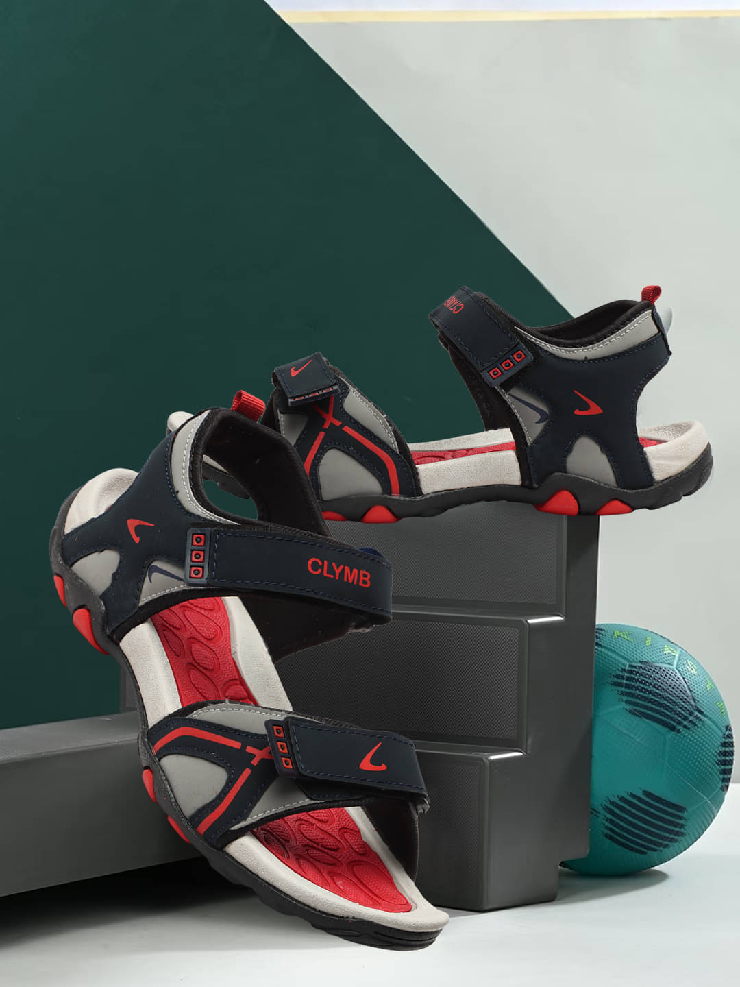    			Clymb - Red Men's Sandals