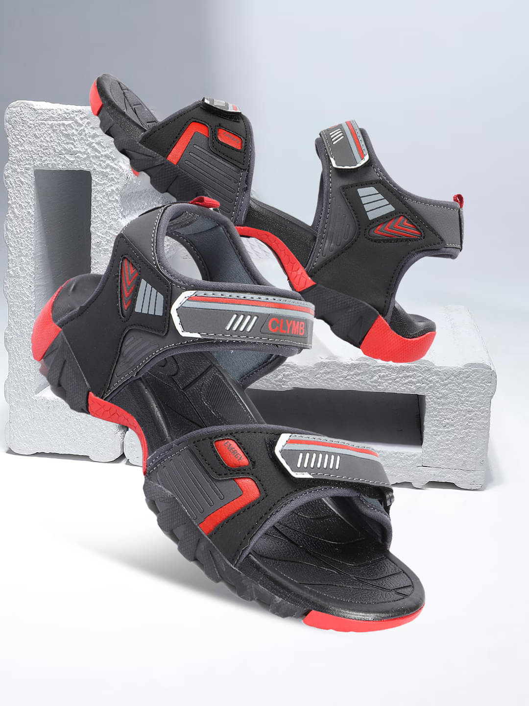Clymb - Red Men's Sandals     			Clymb - Red Men's Sandals