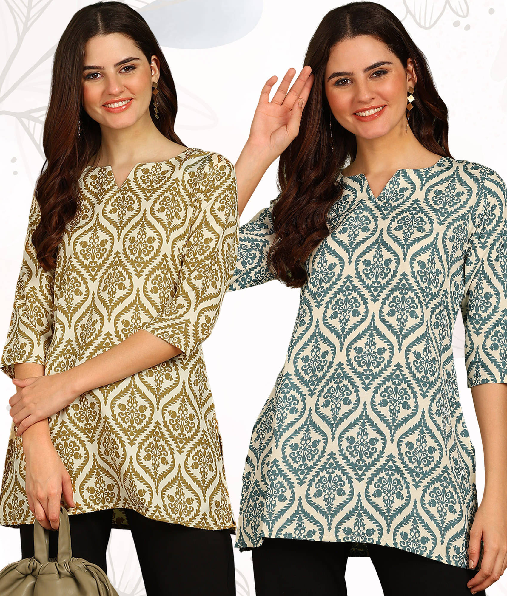     			DSK STUDIO Multicolor Rayon Women's Tunic ( Pack of 2 )