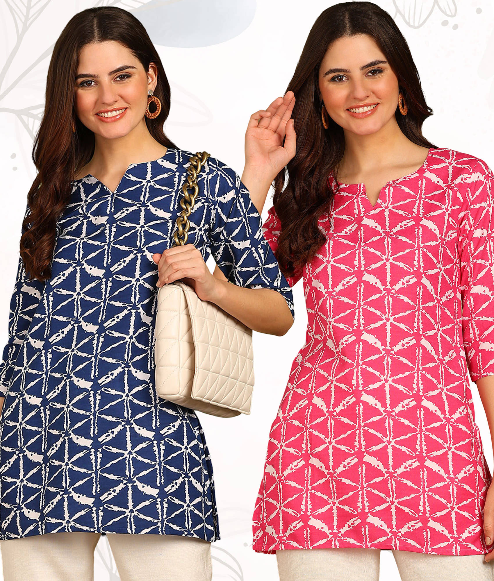 DSK STUDIO Multicolor Rayon Women's Tunic ( Pack of 2 ) DSK STUDIO Multicolor Rayon Women's Tunic ( Pack of 2 )