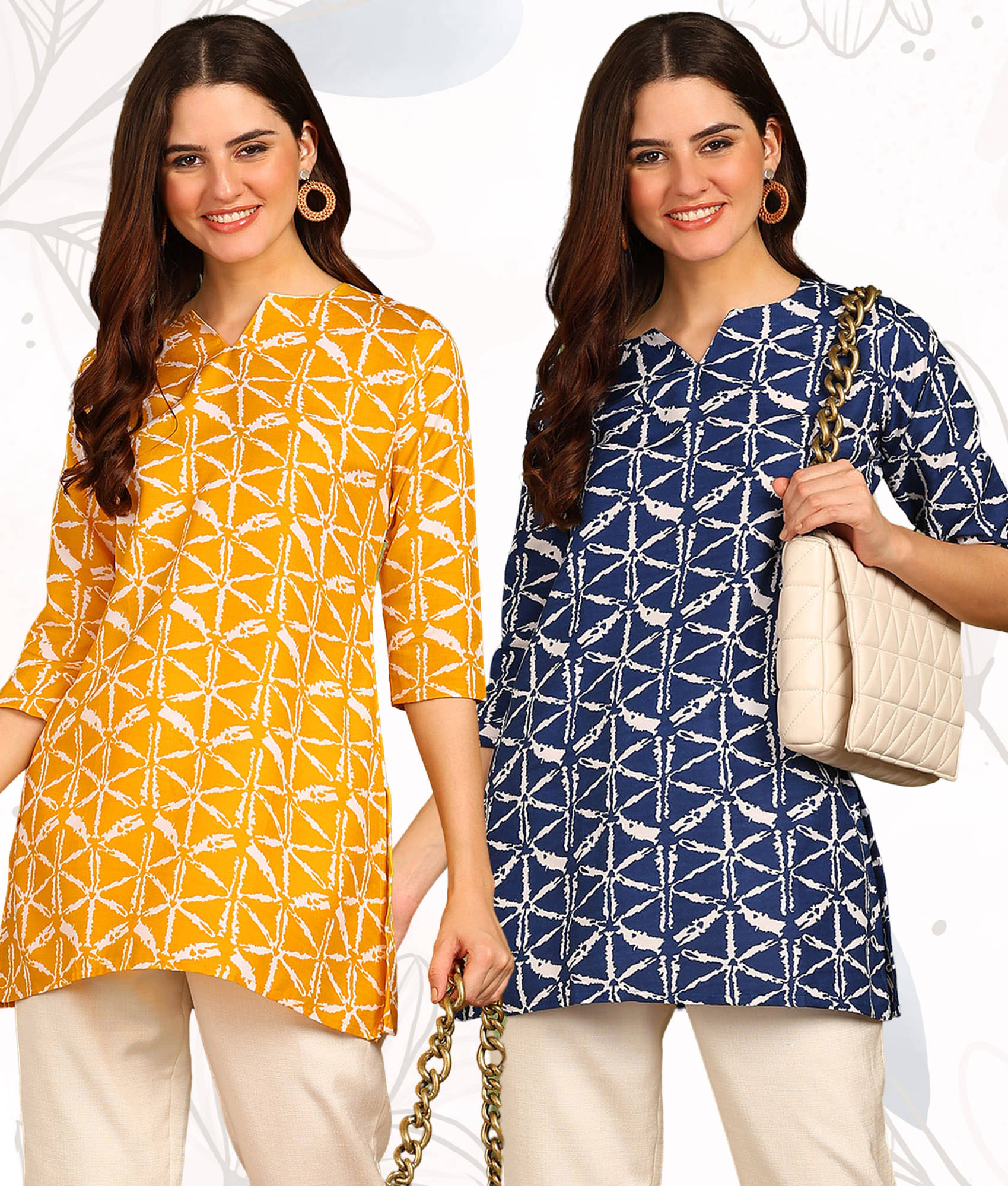     			DSK STUDIO Multicolor Rayon Women's Tunic ( Pack of 2 )