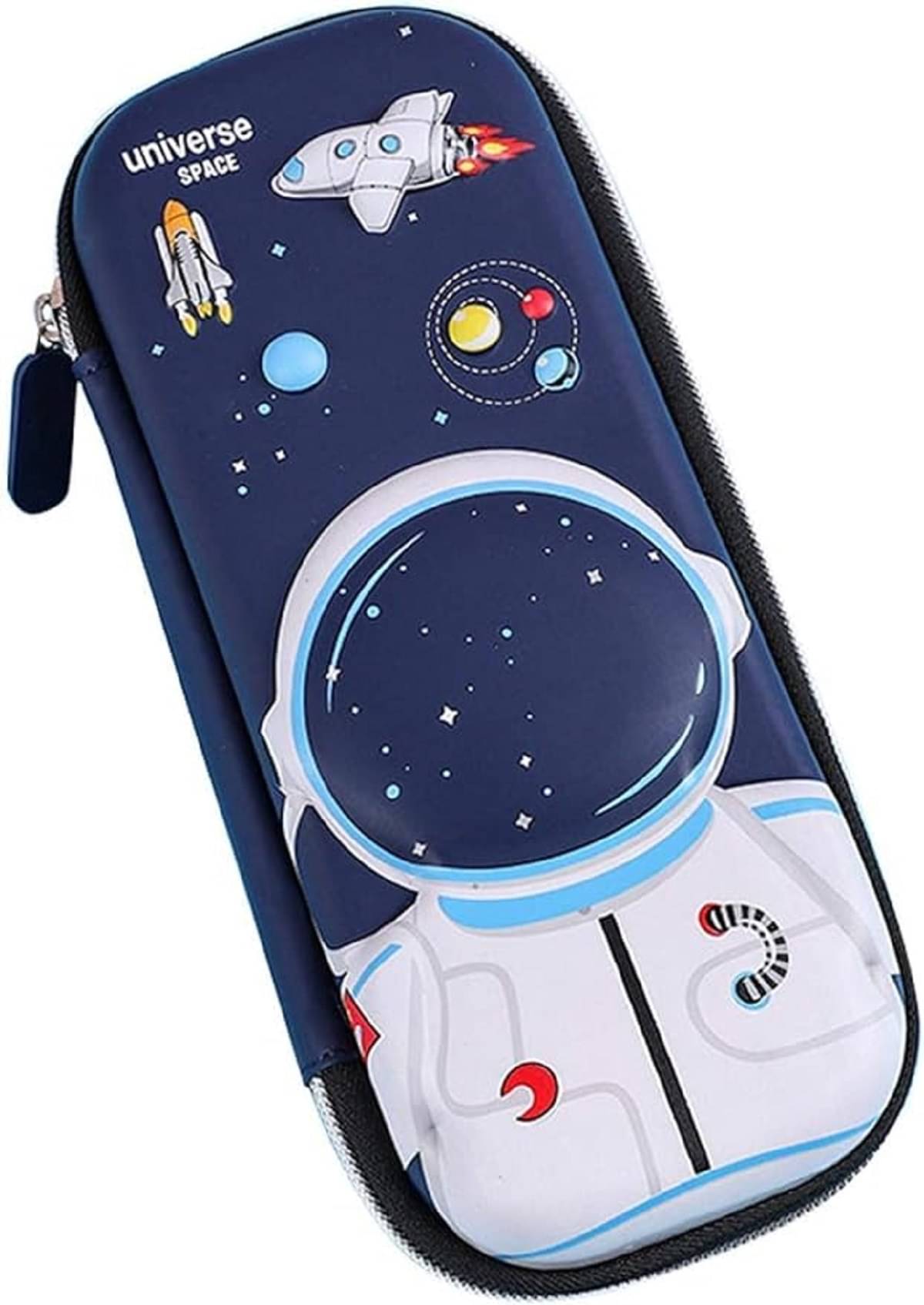     			FEDIFU  3D Cover EVA Space Astronaut Theme Pencil Case Large Capacity Pencil Pouch Bag Compass School Pouch Organizer for Students Kids Premium Stylish Pen Holder Pouch Stationery Box (Pencil case)