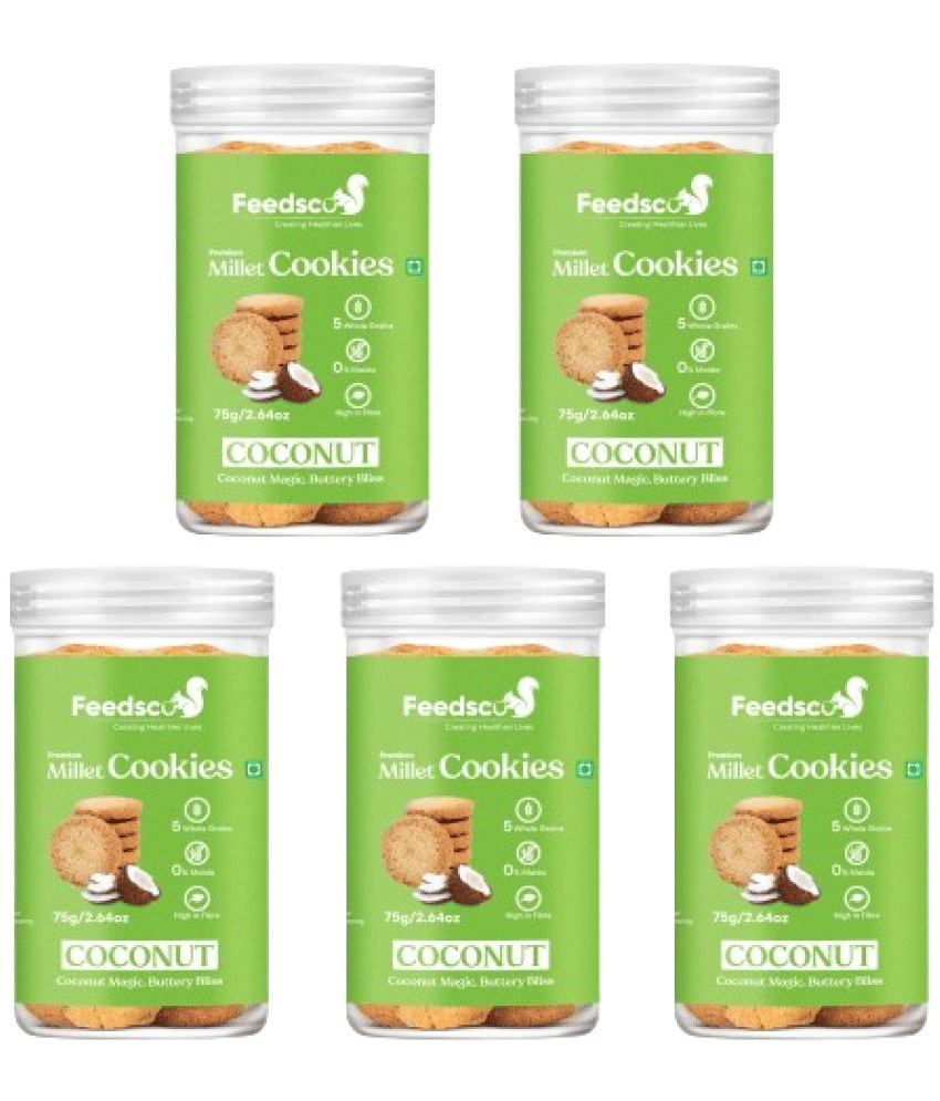 Feedsco Coconut Cookies 75 g Pack of 5 Feedsco Coconut Cookies 75 g Pack of 5