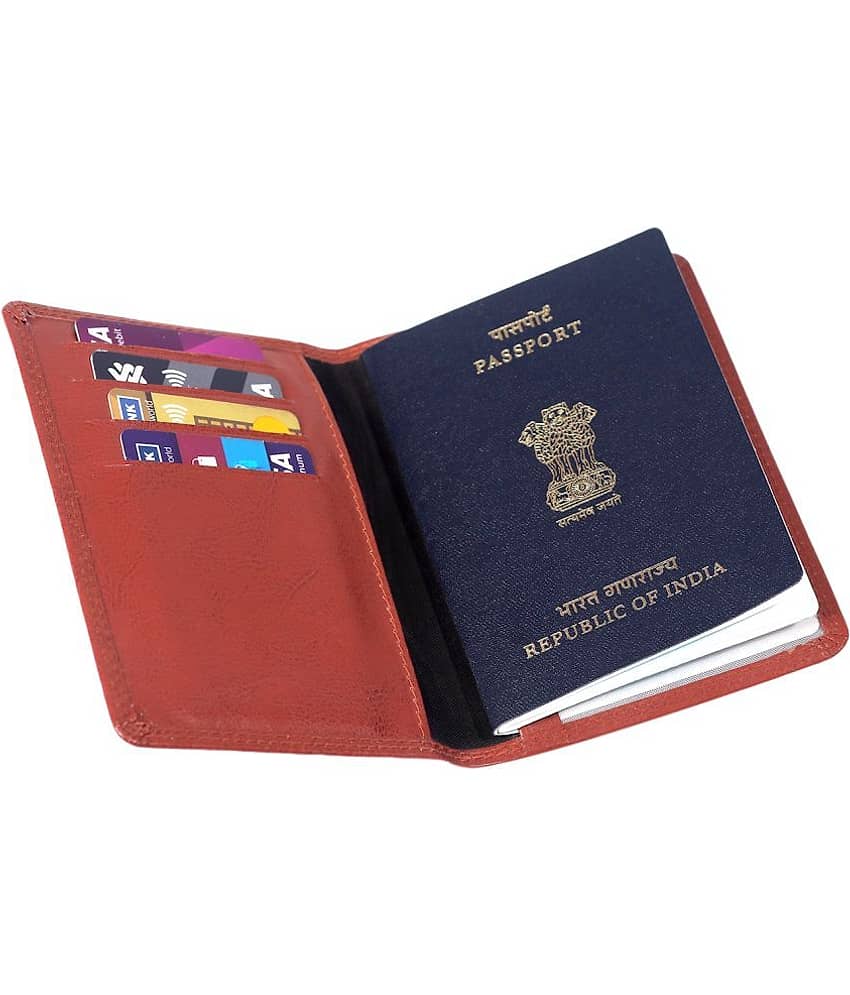 Hide&Sleek P.U. Brown Passport Holder - Handbags | Buy online on ZillyBuy