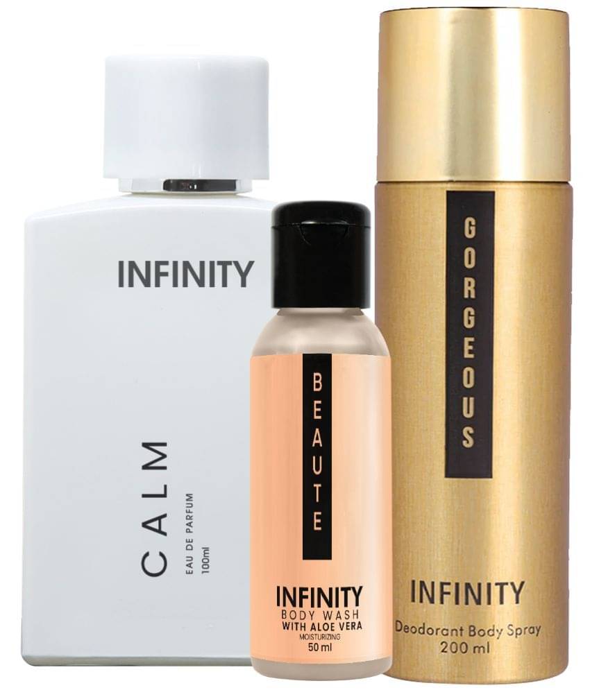    			Infinity Calm EDP Perfume 100ml, Gorgeous Deo Body Spray 200ml, Beaute Body Wash 50ml