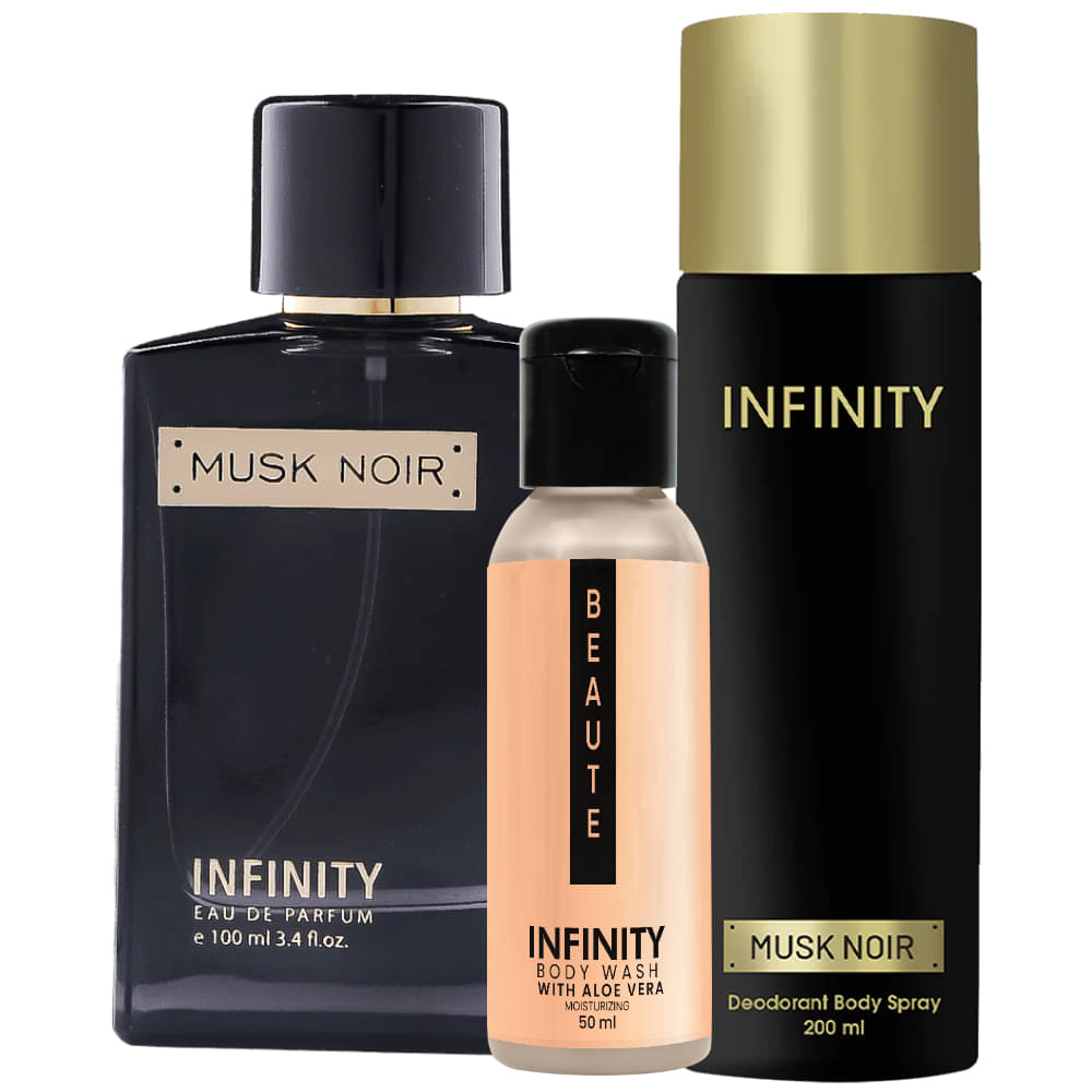    			Infinity Musk Noir EDP Perfume 100ml, Musk Noir Deo Body Spray 200ml, Beaute Body Wash 50ml
