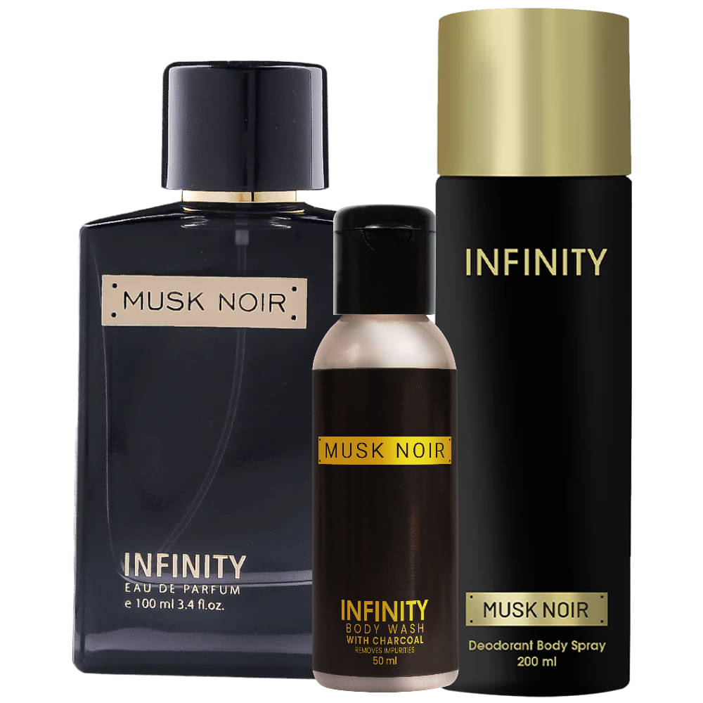     			Infinity Musk Noir EDP Perfume 100ml, Musk Noir Deo Body Spray 200ml, Musk Noir Body Wash 50ml