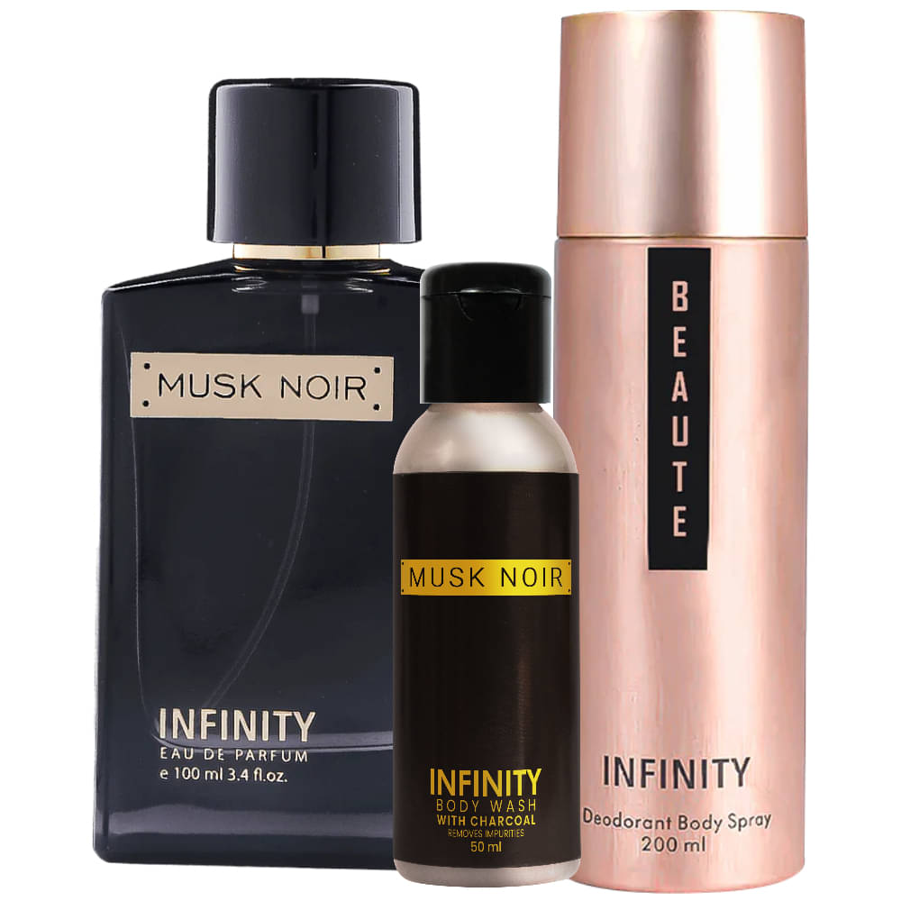     			Infinity Musk Noir EDP Perfume 100ml, Beaute Deo Body Spray 200ml, Musk Noir Body Wash 50ml
