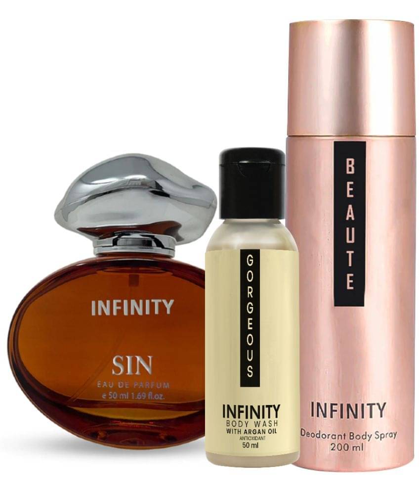     			Infinity Sin EDP Perfume 50ml, Beaute Deo Body Spray 200ml, Gorgeous Body Wash 50ml