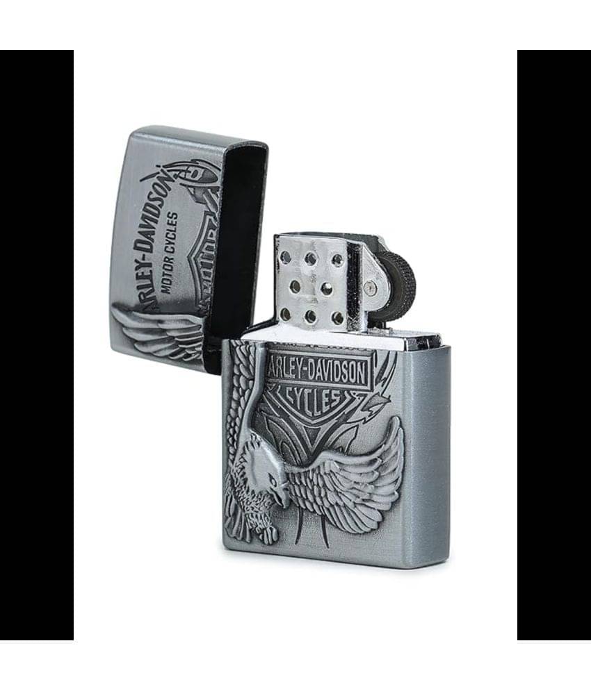 JGG JAIN GIFT GALLERY Silver Stainless Steel Cigarette Lighter ( Pack of 1 ) JGG JAIN GIFT GALLERY Silver Stainless Steel Cigarette Lighter ( Pack of 1 )