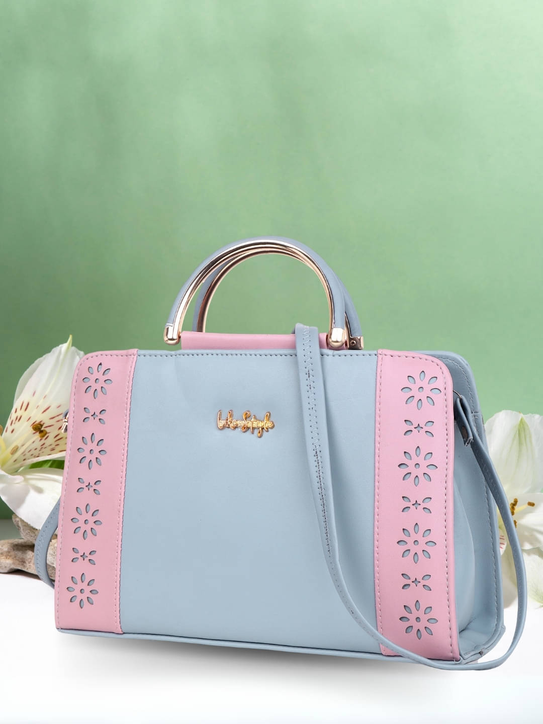     			LIKE STYLE Handheld Bag PU Set of 1 ( Dark Grey )